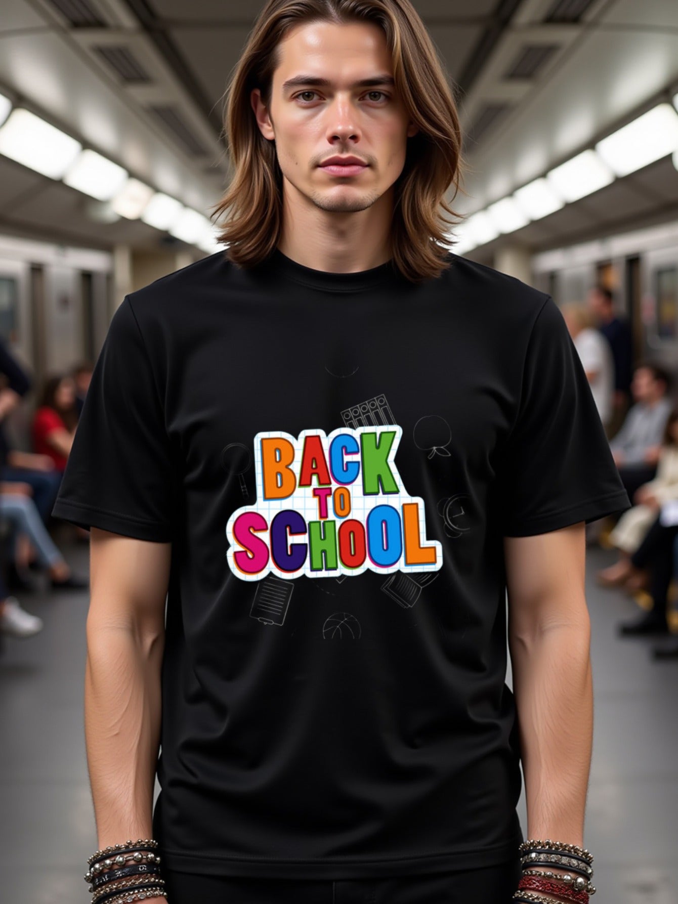 natee local warehouse clearance Back to School Graphic Tee for Adults, man's T-Shirt,100% Cotton Fabric,Crew Neck,Short Sleeve,Regular Fit,All-Season Casual Wear,180gsm-Ideal for Valentines Christian festival Thanksgiving Day, 男t