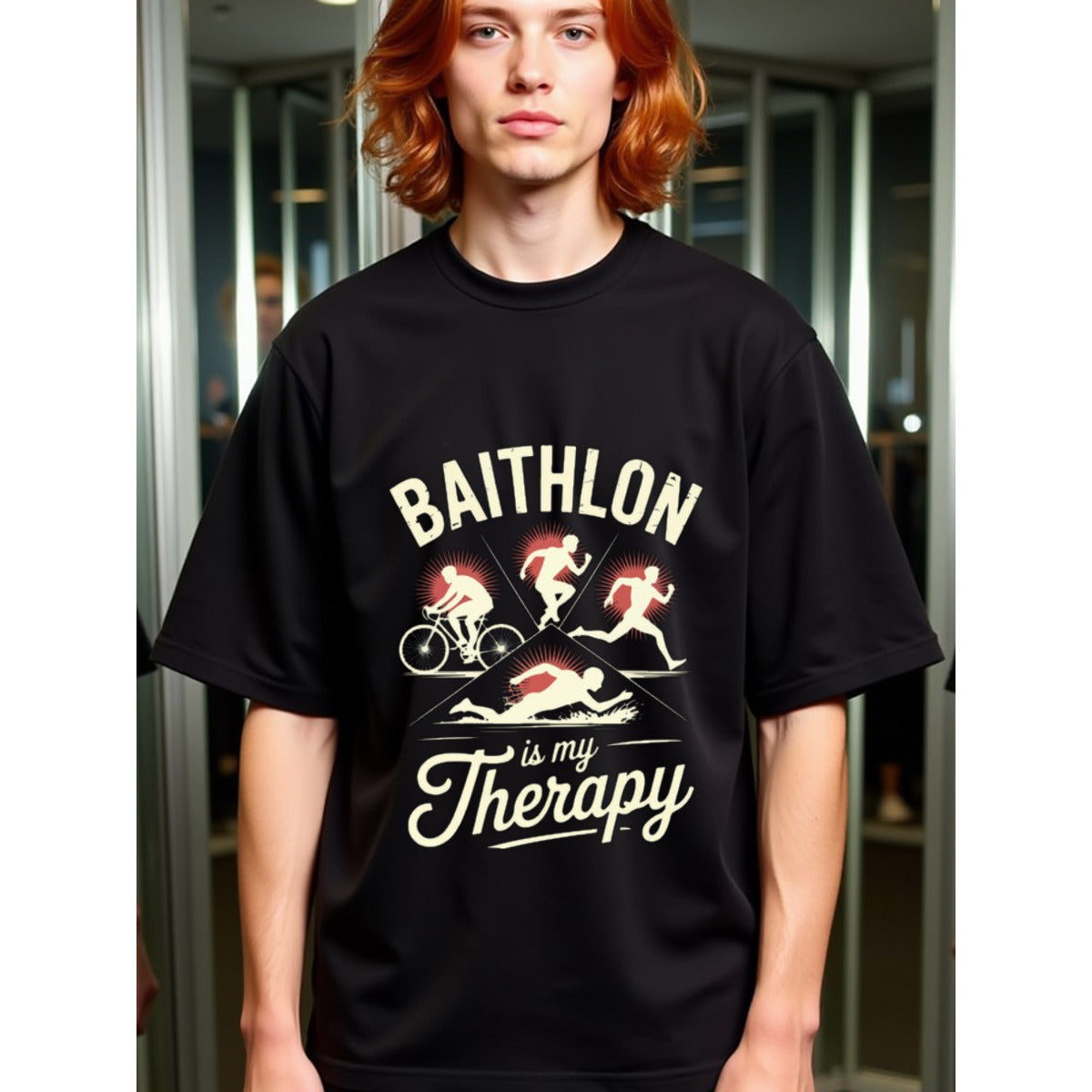 natee local warehouse clearance Baithlon Therapy: Triathlon Enthusiast's Shirt, ,