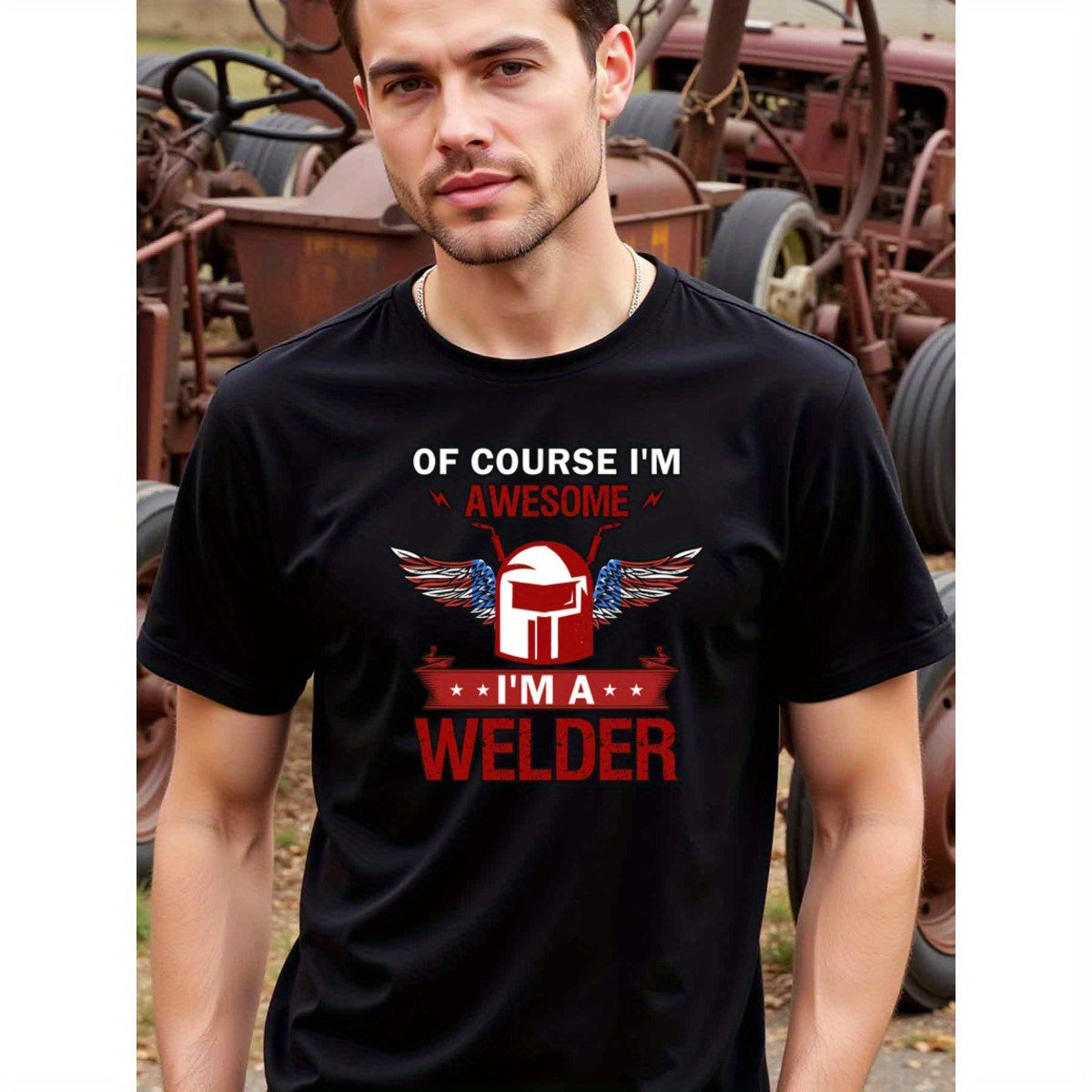 natee local warehouse clearance Awesome Welder: Proudly Wear Your Craft with Pride!, 男t