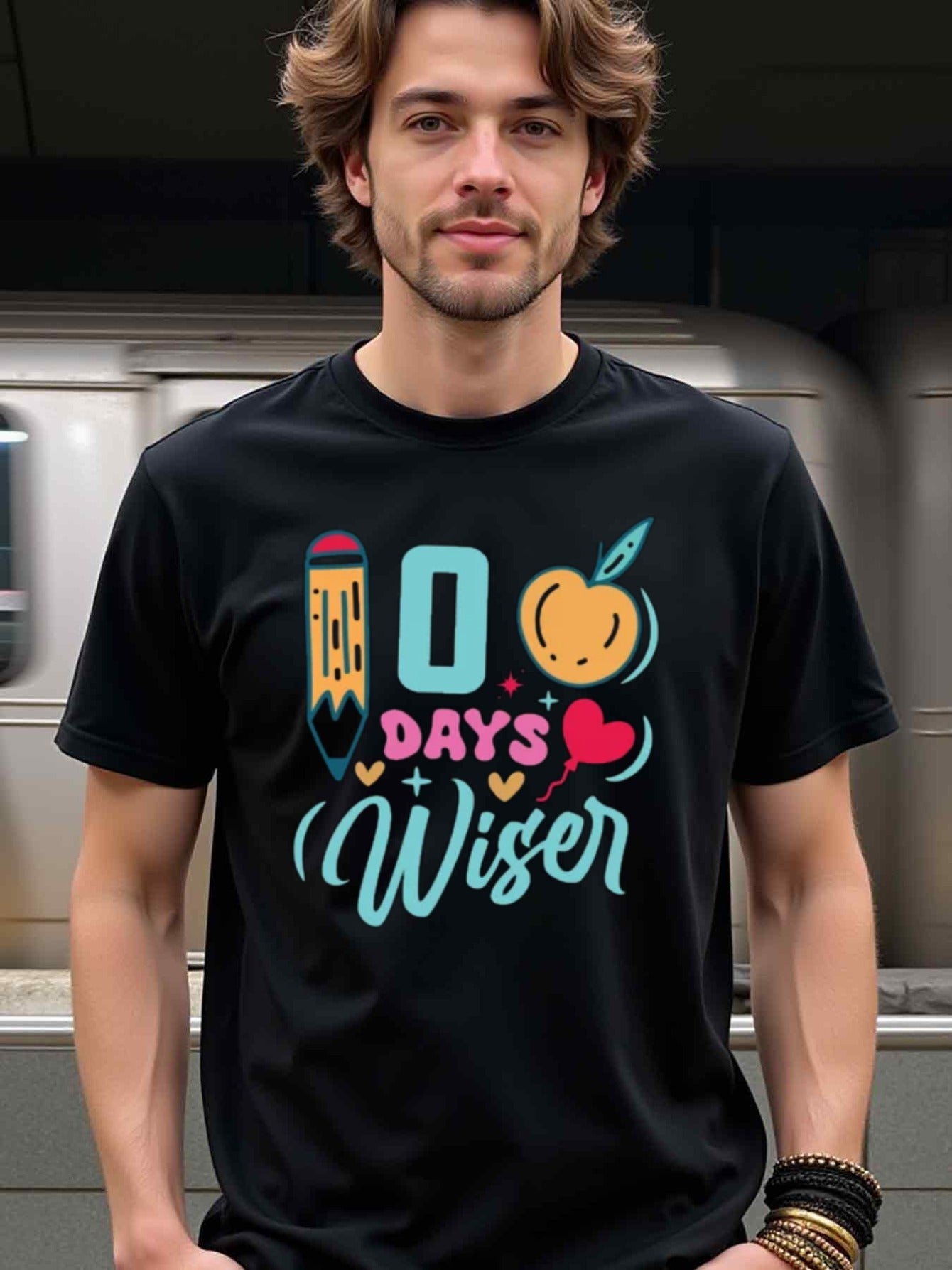 natee local warehouse clearance 10 Days Wiser: Back to School Teacher Appreciation T-shirt, 男t, 男t