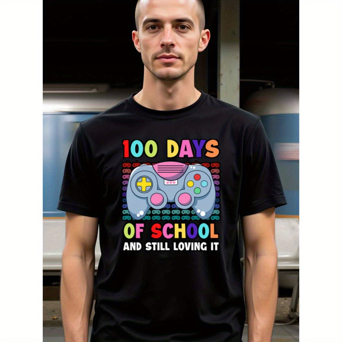 natee local warehouse clearance 100 Days of School Gamer Shirt: Still Loving It, 男t