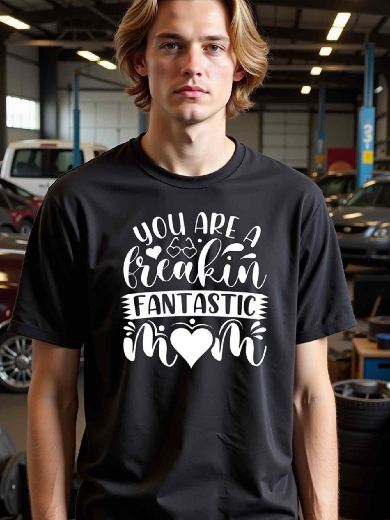 natee local warehouse clearance Awesome Mom Appreciation T-shirt, man's T-Shirt,100% Cotton Fabric,Crew Neck,Short Sleeve,Regular Fit,All-Season Casual Wear,180gsm-Ideal for All Saints' Day Thanksgiving Day, 男t