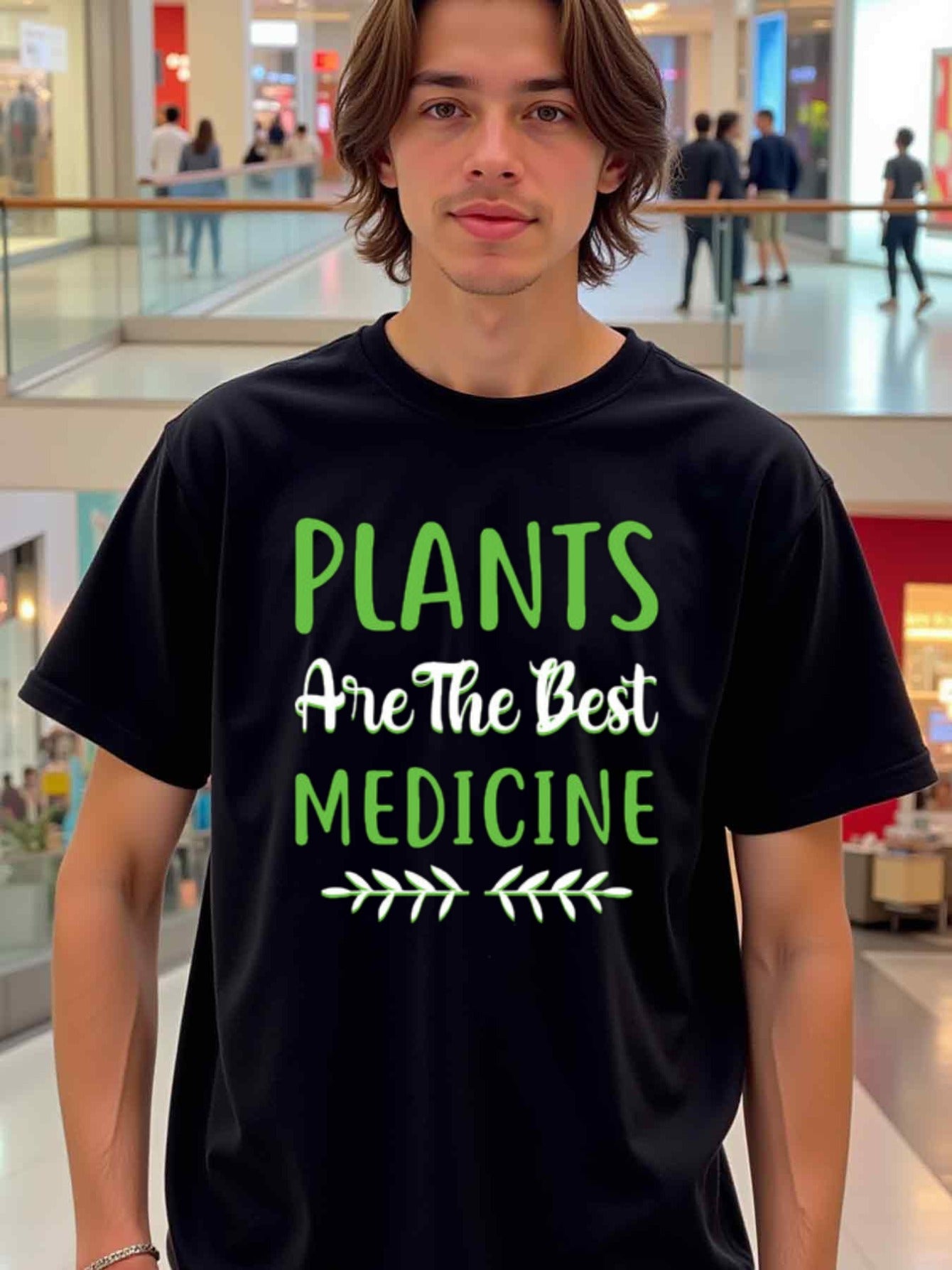 natee local warehouse clearance Natural Healing: Plants Are the Best Medicine T-shirt, man's T-Shirt,100% Cotton Fabric,Crew Neck,Short Sleeve,Regular Fit,All-Season Casual Wear,180gsm-Ideal for Valentines Christian festival Thanksgiving Day,
