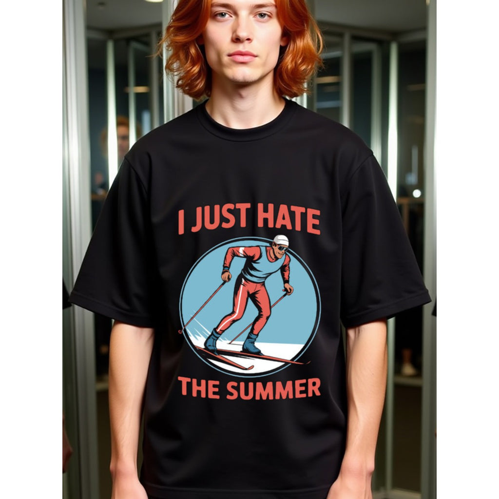 natee local warehouse clearance Anti-summer Skiing Enthusiast's T-shirt, ,