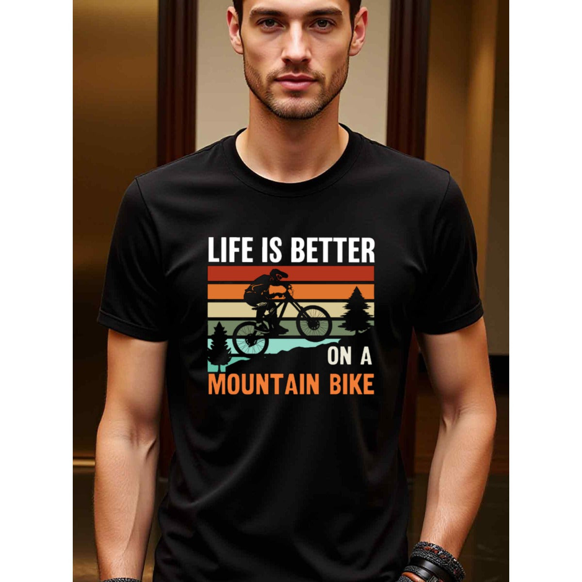 natee local warehouse clearance Mountain Bike Enthusiast's Life Is Better T-shirt,