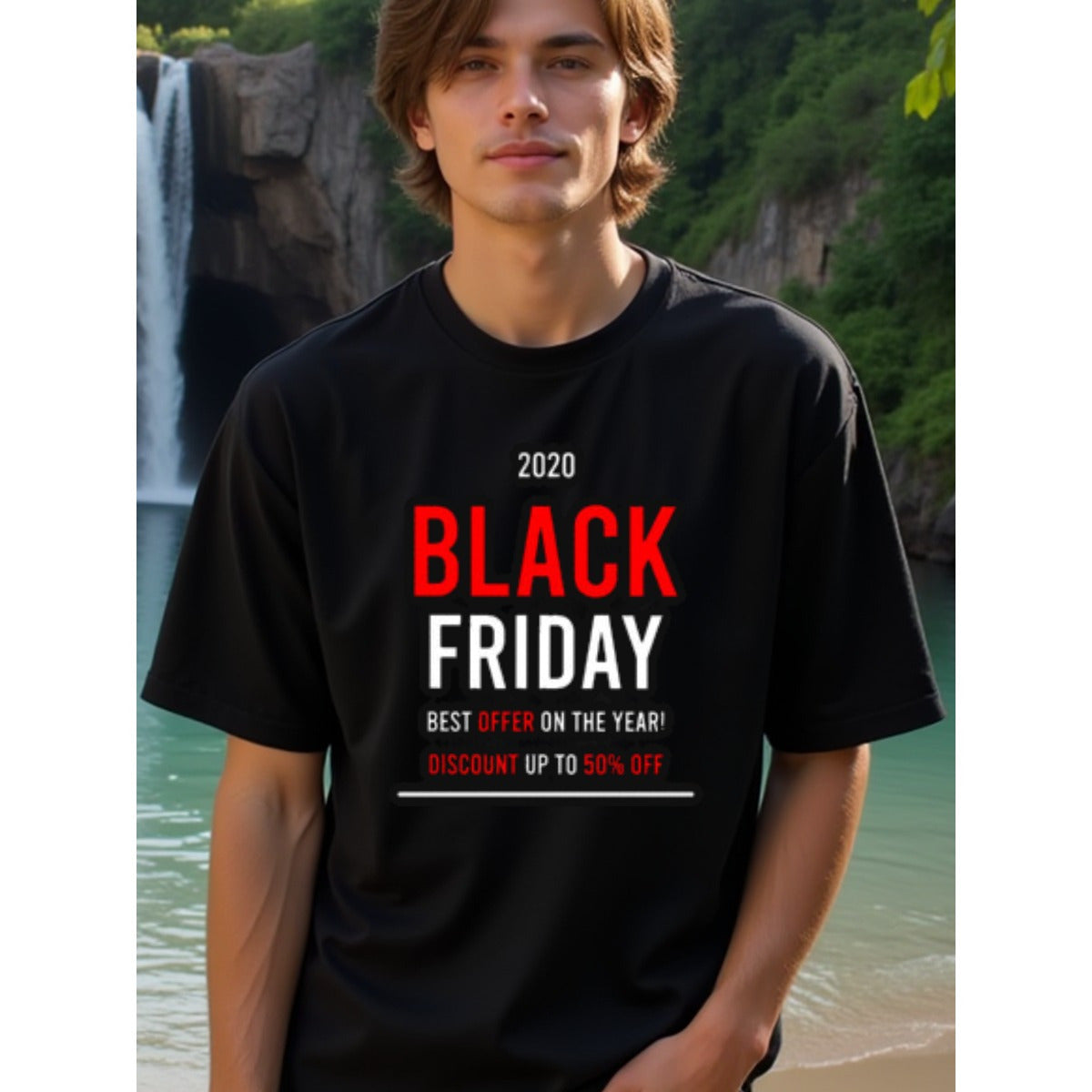 natee local warehouse clearance 2020 Black Friday - Best Offer - Up to 50% Off, 100% Cotton Fabric,Crew Neck,Regular Fit,Weekend Casual Wear,180gsm Family Friends Christian festival Thanksgiving Day, 男t