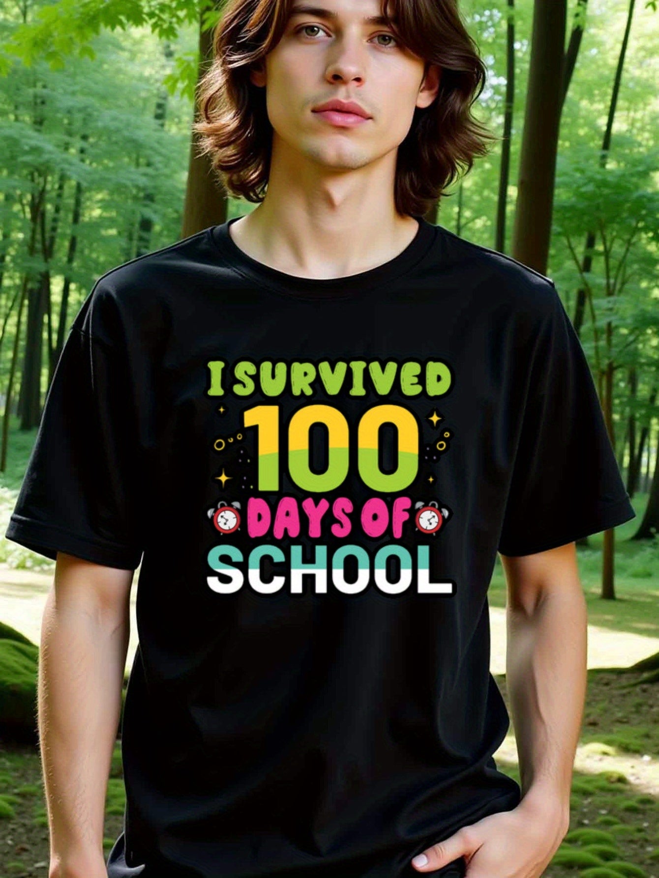 natee local warehouse clearance 100 Days of School Survivor: Celebrate Milestone in Style!, 男t, 男t