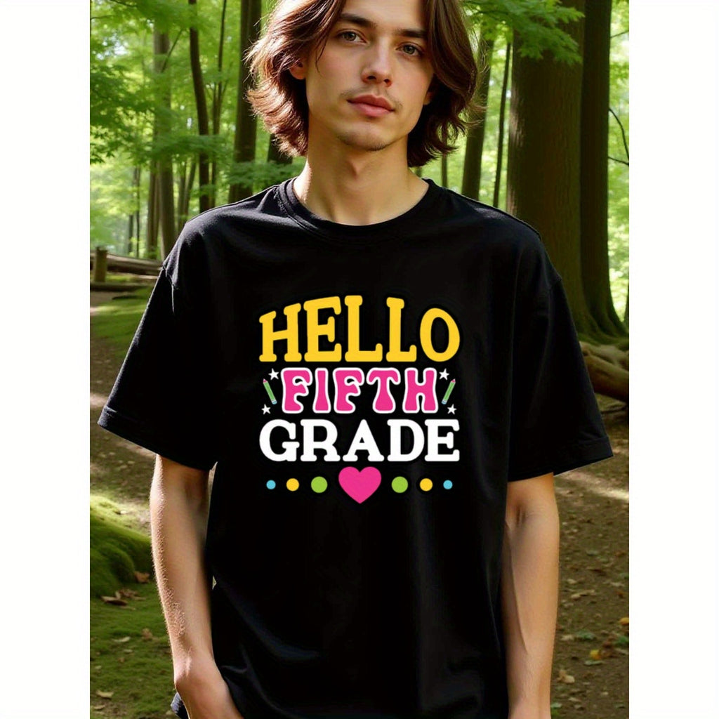 natee local warehouse clearance Back to School Fifth Grade Shirt for Kids, 男t