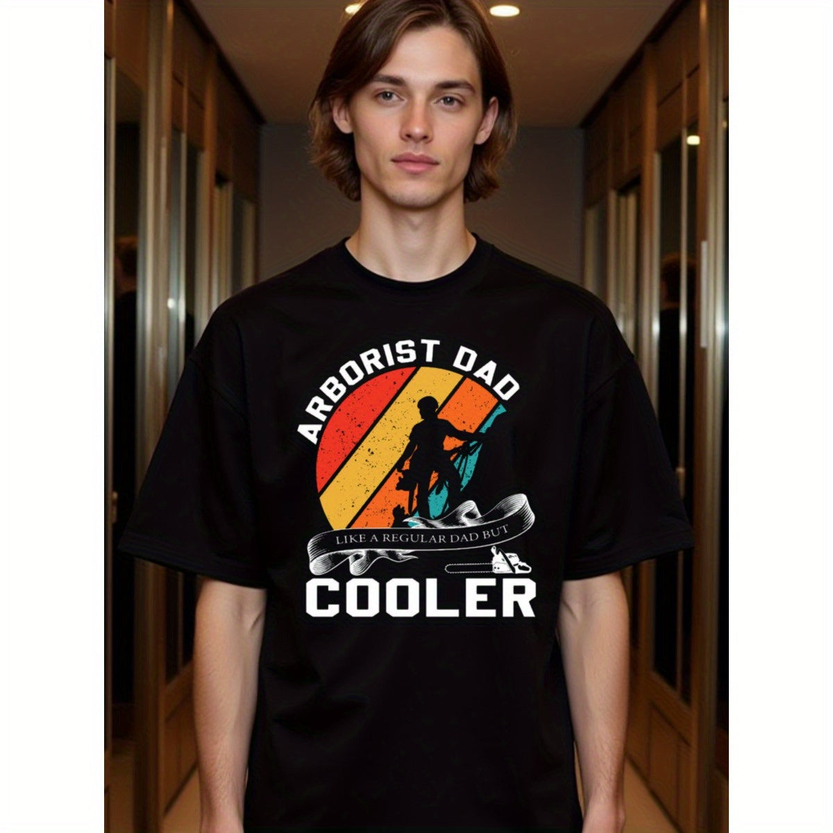 natee local warehouse clearance Arborist Dad: Cooler Than Regular Dads, 100% Cotton Fabric,Crew Neck,Short Sleeve,Regular Fit,All-season casual wear for man and teens-perfect for running, hiking, the beach, and parties Christian festival Thanksgiving Day,