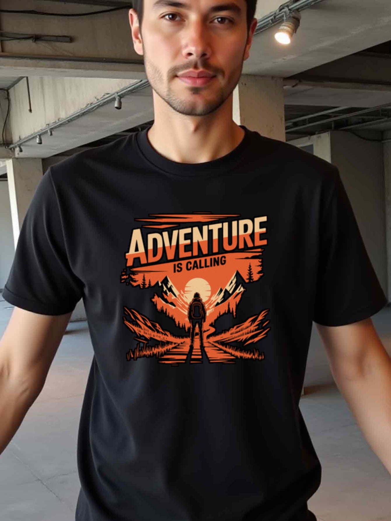 natee local warehouse clearance Adventure Calling: Hiking and Outdoor Exploration T-shirt, man's T-Shirt,100% Cotton Fabric,Crew Neck,Short Sleeve,Regular Fit,All-Season Casual Wear,180gsm-Ideal for Valentines Christian festival Thanksgiving Day, 男t