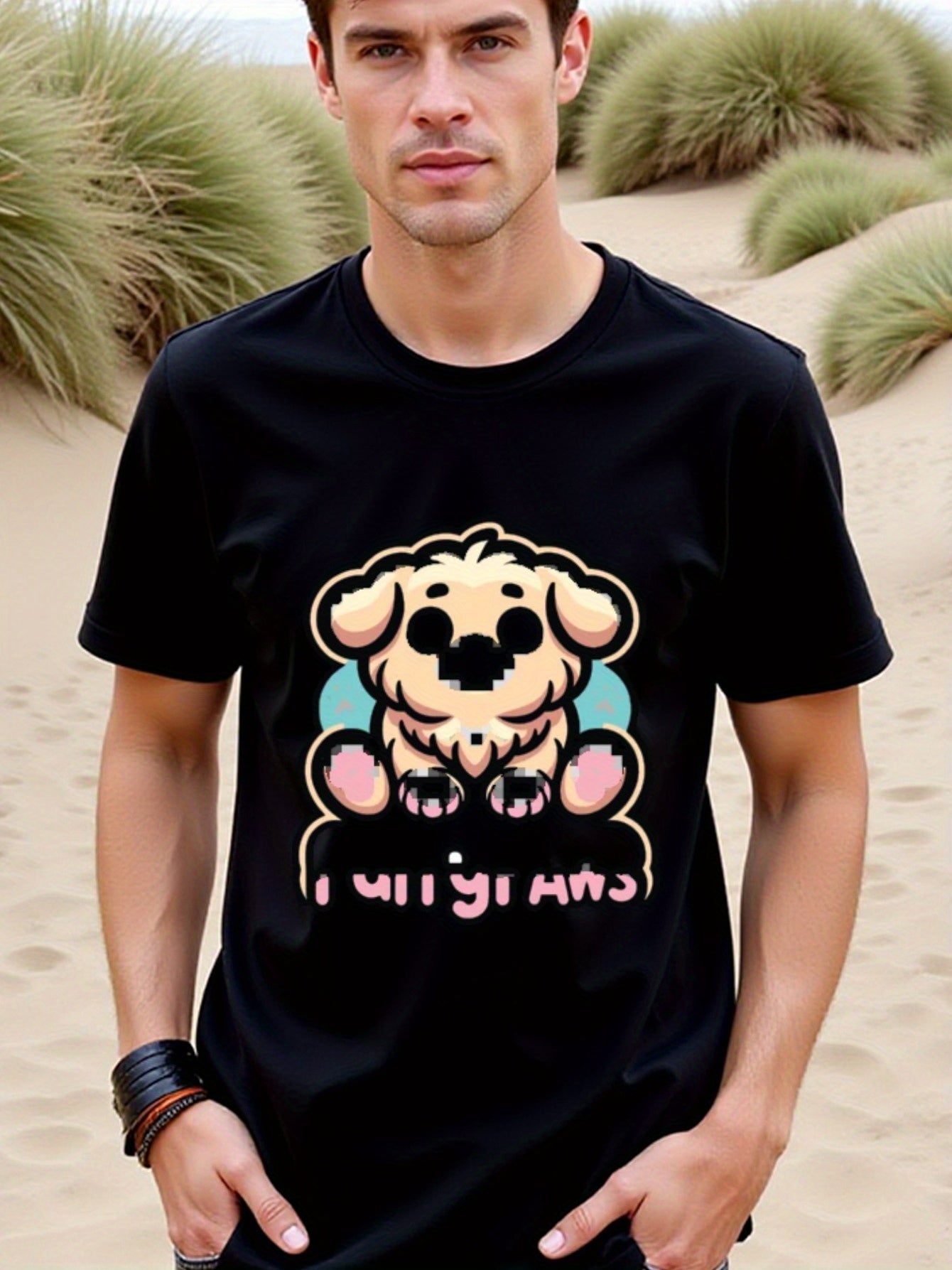 natee local warehouse clearance Adorable Pug Graphic Tee - Fun and Quirky Design, man's T-Shirt,100% Cotton Fabric,Crew Neck,Short Sleeve,Regular Fit,All-Season Casual Wear,180gsm-Ideal for Valentines Christian festival Thanksgiving Day, 男t