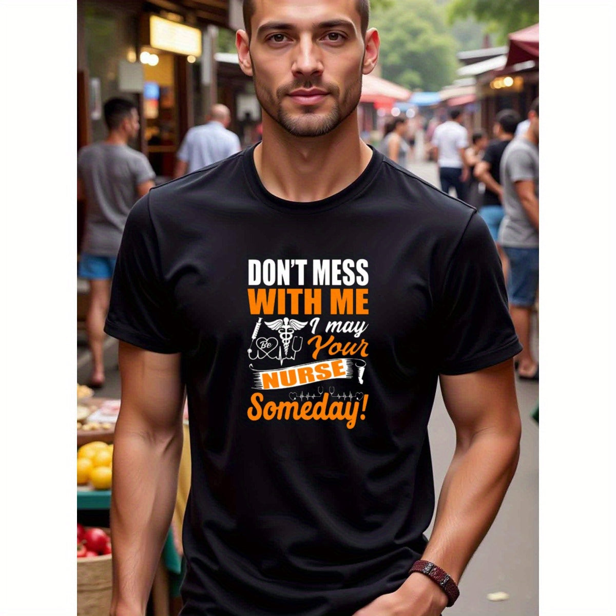 natee local warehouse clearance Assertive Nurse Future: Bold Statement T-shirt, man's T-Shirt,100% Cotton Fabric,Crew Neck,Short Sleeve,Regular Fit,All-Season Casual Wear,180gsm-Ideal for Valentines Christian festival Thanksgiving Day,