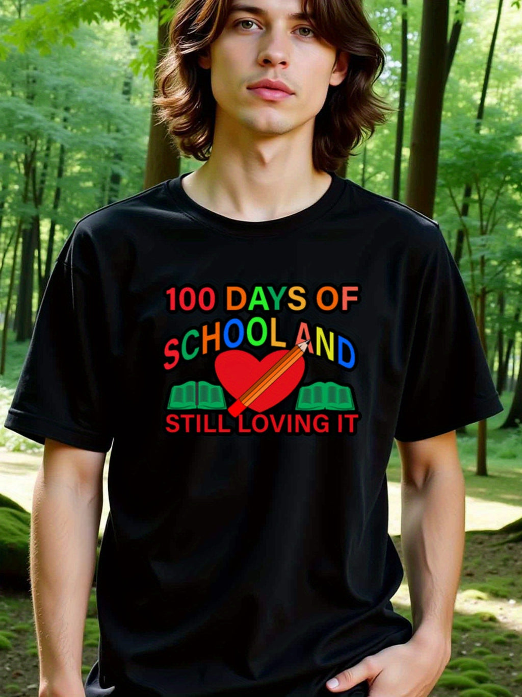 natee local warehouse clearance 100 Days of School and Still Loving It - Fun Teacher Shirt, 男t