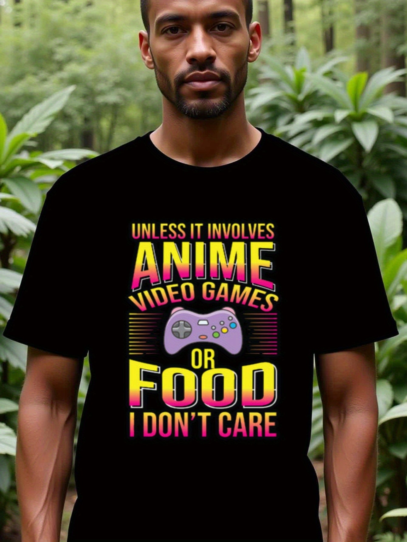 natee local warehouse clearance Anime, Video Games, Food: My Passion T-shirt, man's T-Shirt,100% Cotton Fabric,Crew Neck,Short Sleeve,Regular Fit,All-Season Casual Wear,180gsm-Ideal For Summer Holiday Gift, 男t