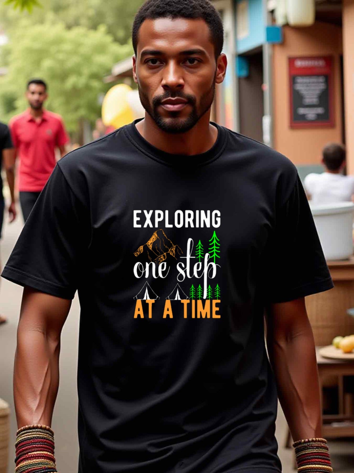 natee local warehouse clearance Adventure Awaits: Exploring One Step at a Time T-shirt, ,