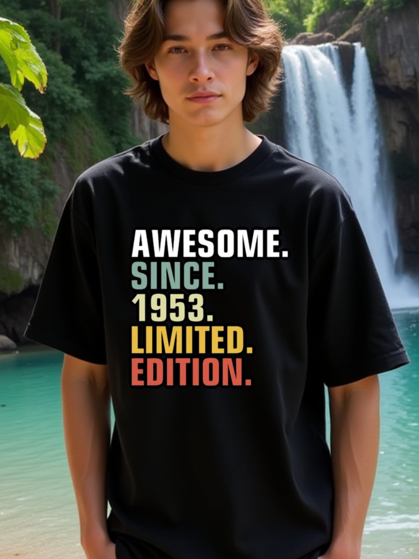 natee local warehouse clearance Awesome Since 1953 Limited Edition Birthday T-shirt, 100% Cotton Fabric,Crew Neck,Short Sleeve,Regular Fit,All-season casual wear for man and teens-perfect for running, hiking, the beach, and parties Christian festival Than