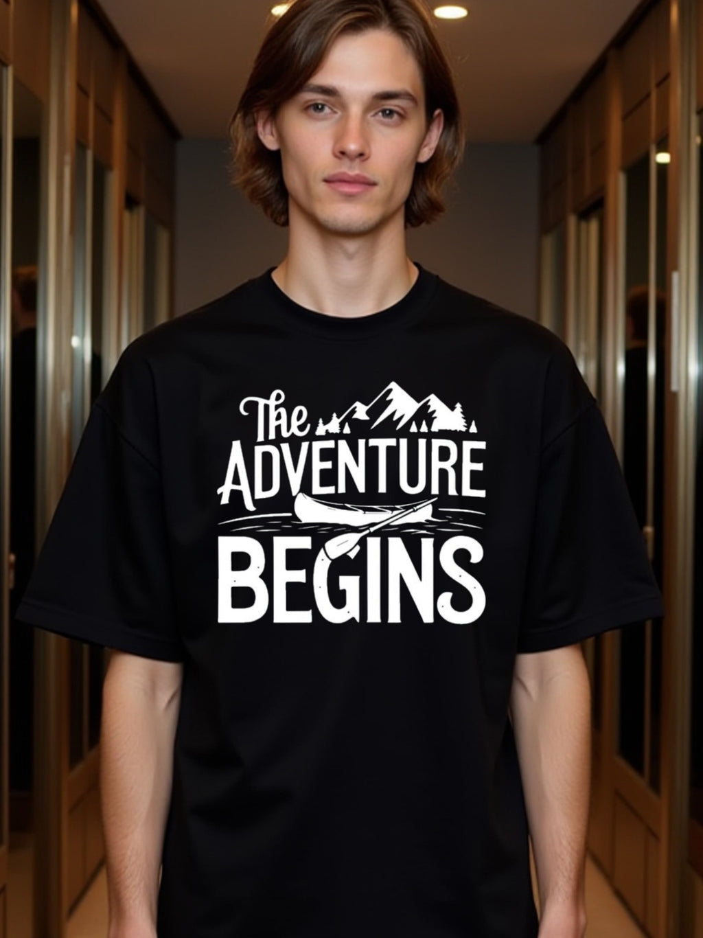 natee local warehouse clearance Adventure Awaits: the Adventure Begins T-shirt,