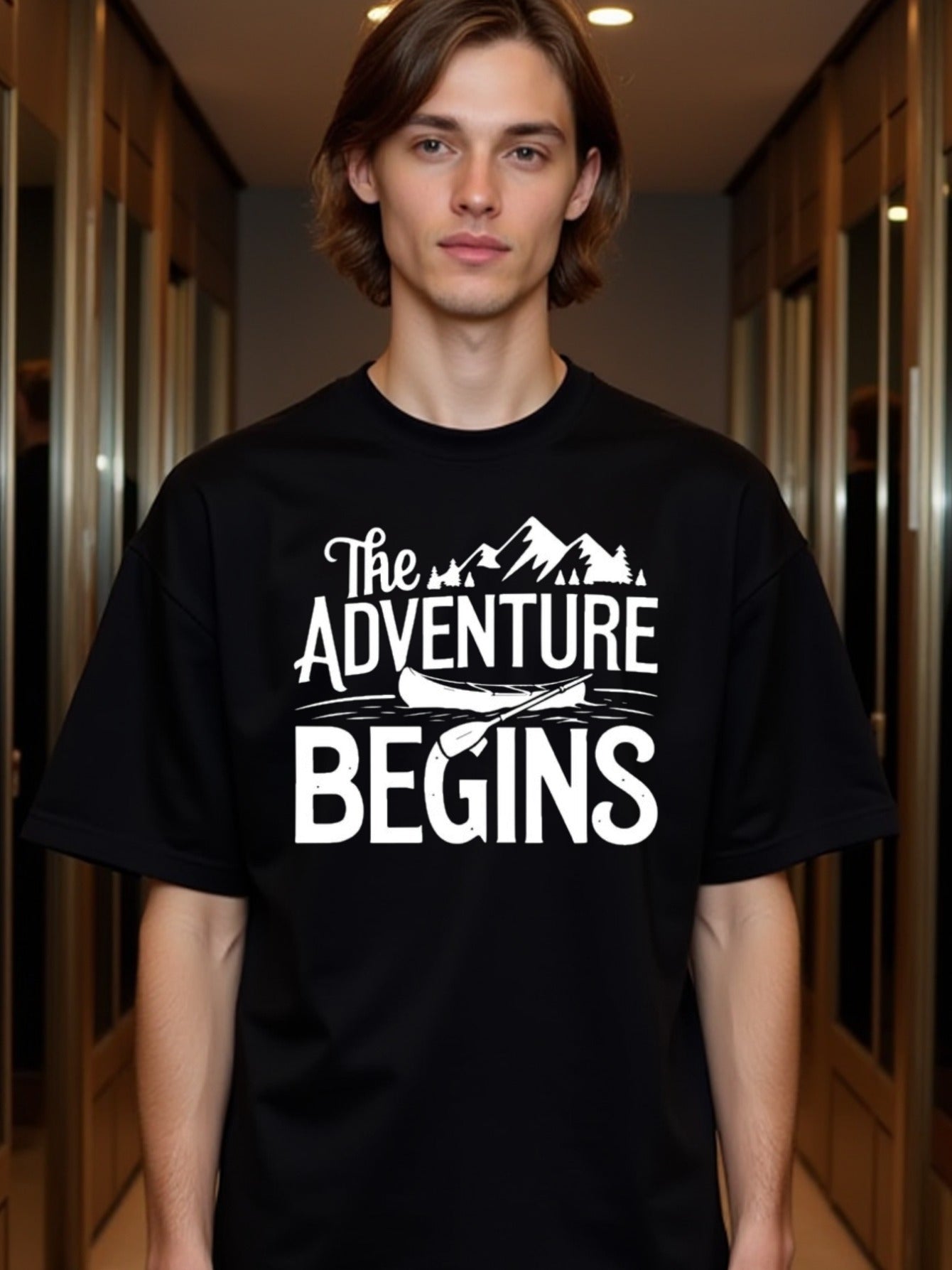 natee local warehouse clearance Adventure Awaits: the Adventure Begins T-shirt,