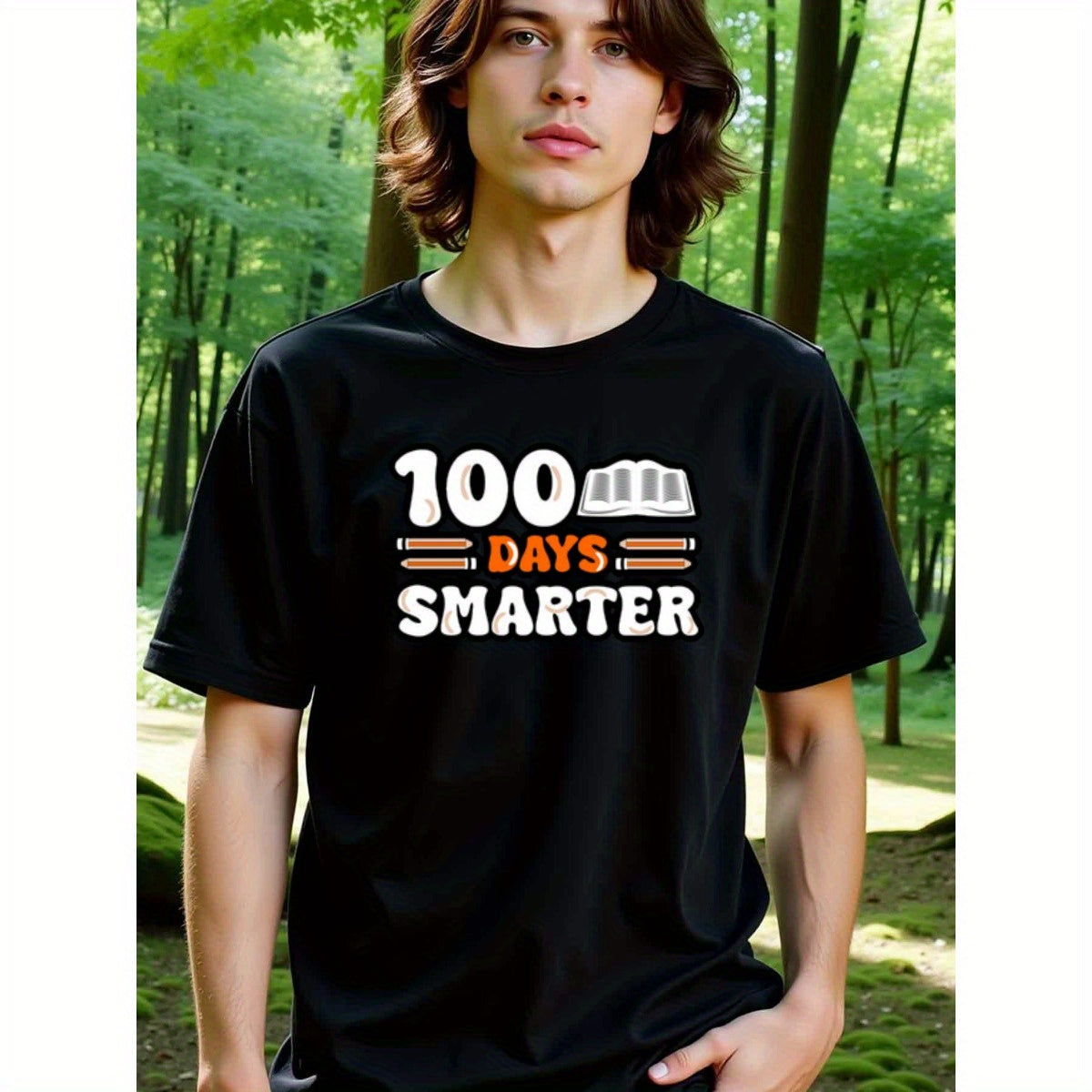 natee local warehouse clearance 100 Days Smarter: Celebrate 100th Day of School with Style!, 100% Cotton Fabric,Crew Neck,Short Sleeve,Regular Fit,All-season casual wear for man and teens-perfect for running, hiking, the beach, and parties Christian festi