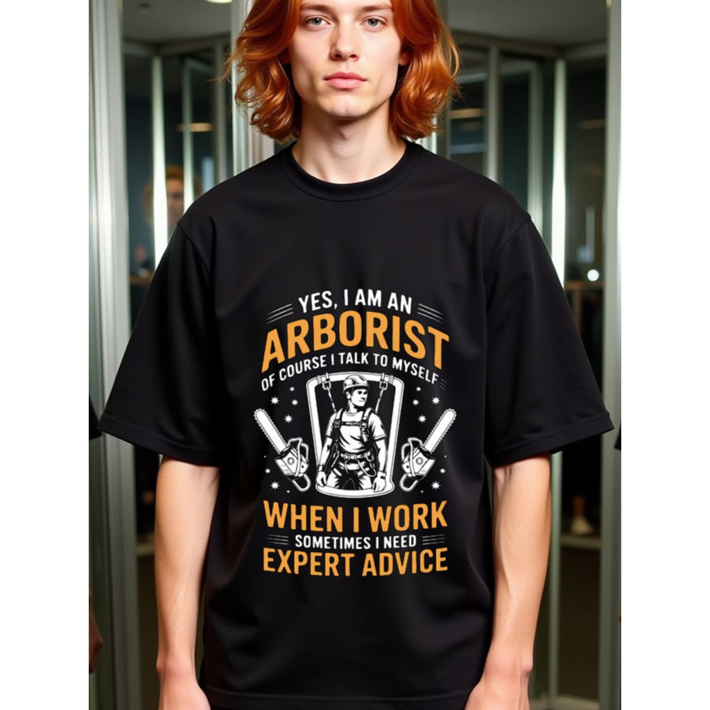natee local warehouse clearance Arborist Humor: Expert Advice from Myself, 100% Cotton Fabric,Crew Neck,Short Sleeve,Regular Fit,All-season casual wear for man and teens-perfect for running, hiking, the beach, and parties Christian festival Thanksgiving D