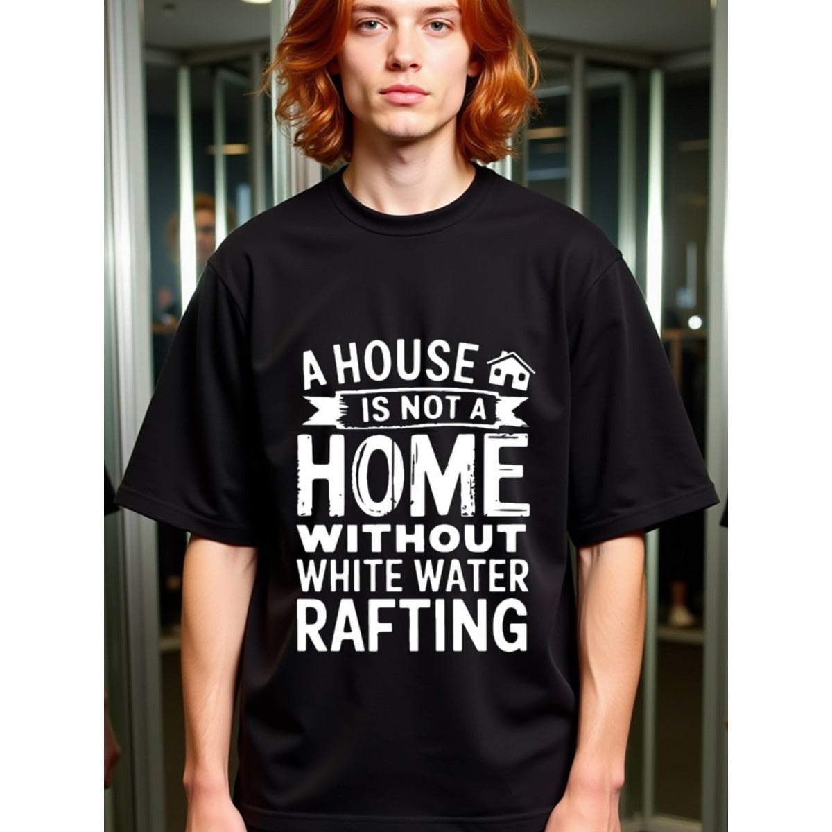 natee local warehouse clearance Adventure Seeker's White Water Rafting Enthusiast T-shirt, man's T-Shirt,100% Cotton Fabric,Crew Neck,Short Sleeve,Regular Fit,All-Season Casual Wear,180gsm-Ideal for Valentines Christian festival Thanksgiving Day,