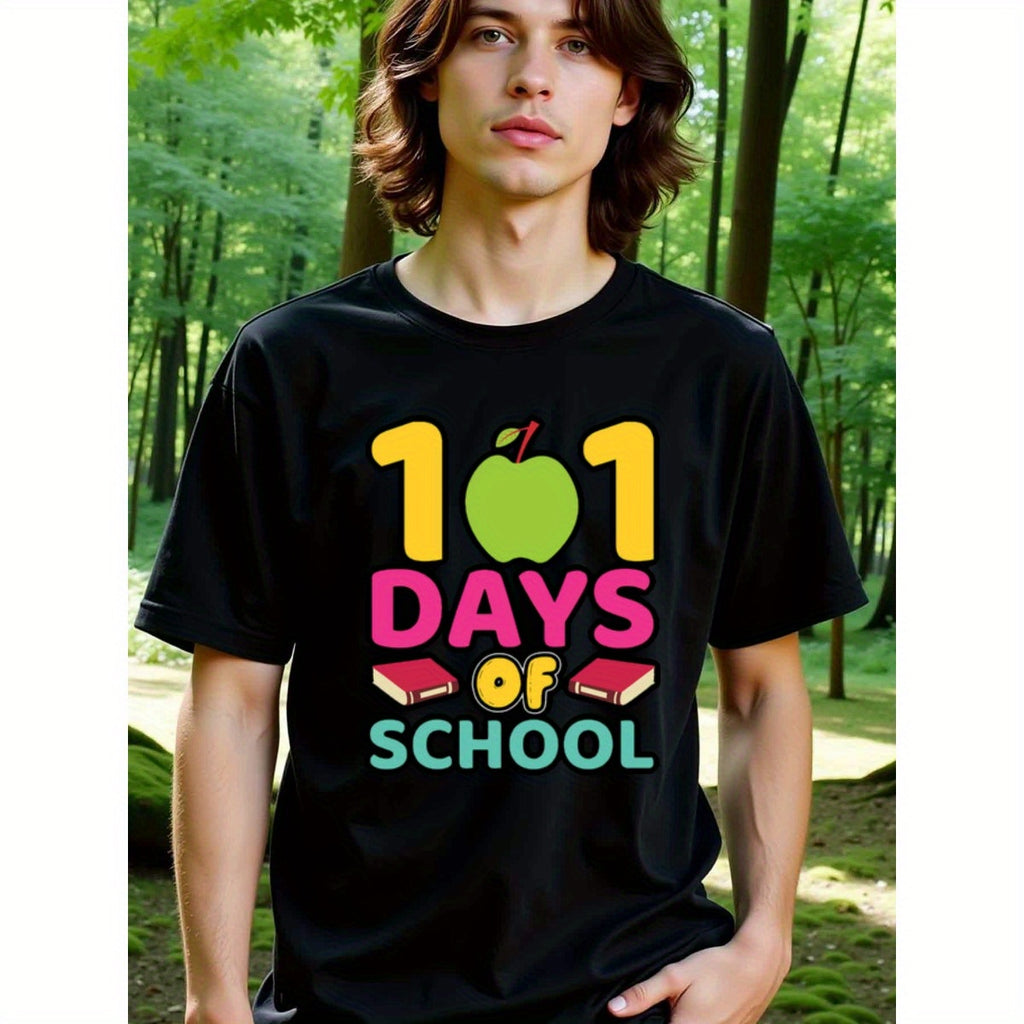 natee local warehouse clearance 101 Days of School Celebration T-shirt, 男t