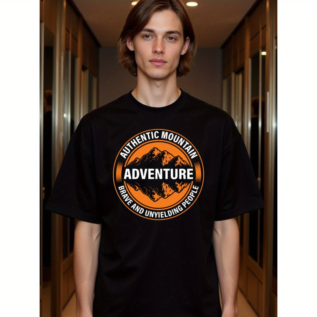 natee local warehouse clearance Authentic Mountain Adventure T-shirt: Brave and Unyielding People, man's T-Shirt,100% Cotton Fabric,Crew Neck,Short Sleeve,Regular Fit,All-Season Casual Wear,180gsm-Ideal For Summer Holiday Gift,