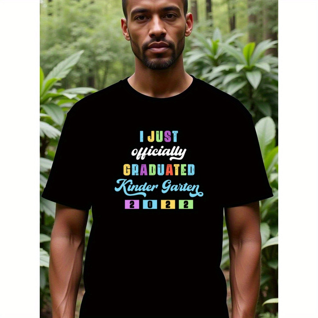 natee local warehouse clearance 2022 Kindergarten Graduation Celebration T-shirt, man's T-Shirt,100% Cotton Fabric,Crew Neck,Short Sleeve,Regular Fit,All-Season Casual Wear,180gsm-Ideal for Valentines Christian festival Thanksgiving Day, 男t