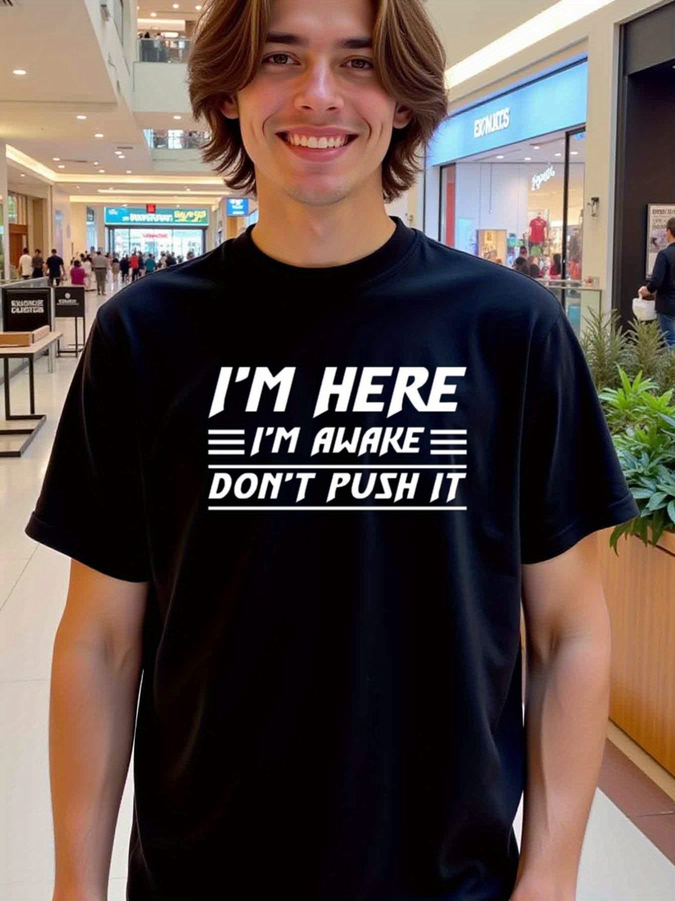 natee local warehouse clearance Awake and Ready: Don't Push It T-shirt, 100% Cotton Fabric,Crew Neck,Short Sleeve,Regular Fit,All-season casual wear for man and teens-perfect for running, hiking, the beach, and parties Christian festival Thanksgiving Day,
