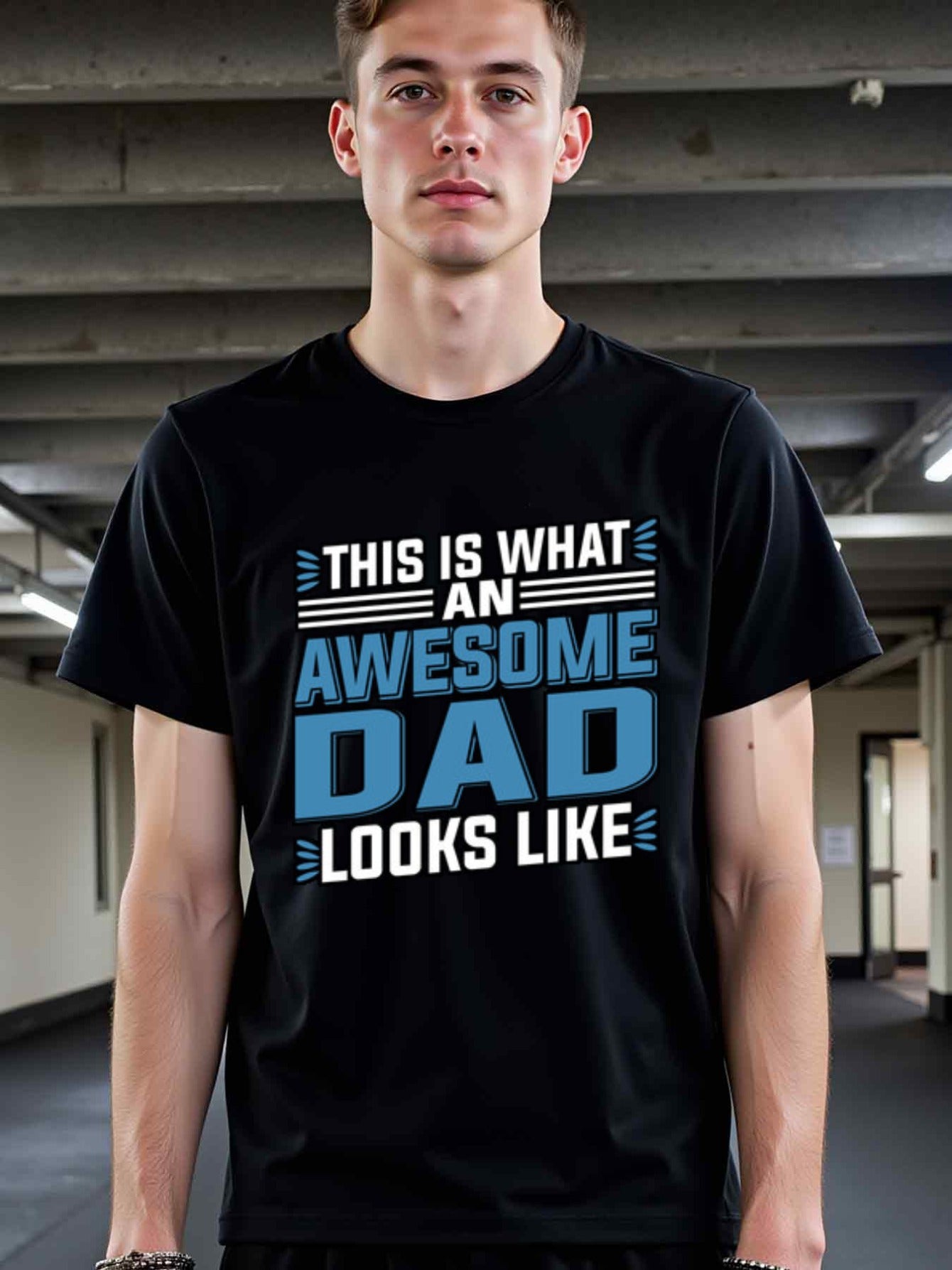 natee local warehouse clearance Awesome Dad: a Father's Day Gift T-shirt, 男t, 男t
