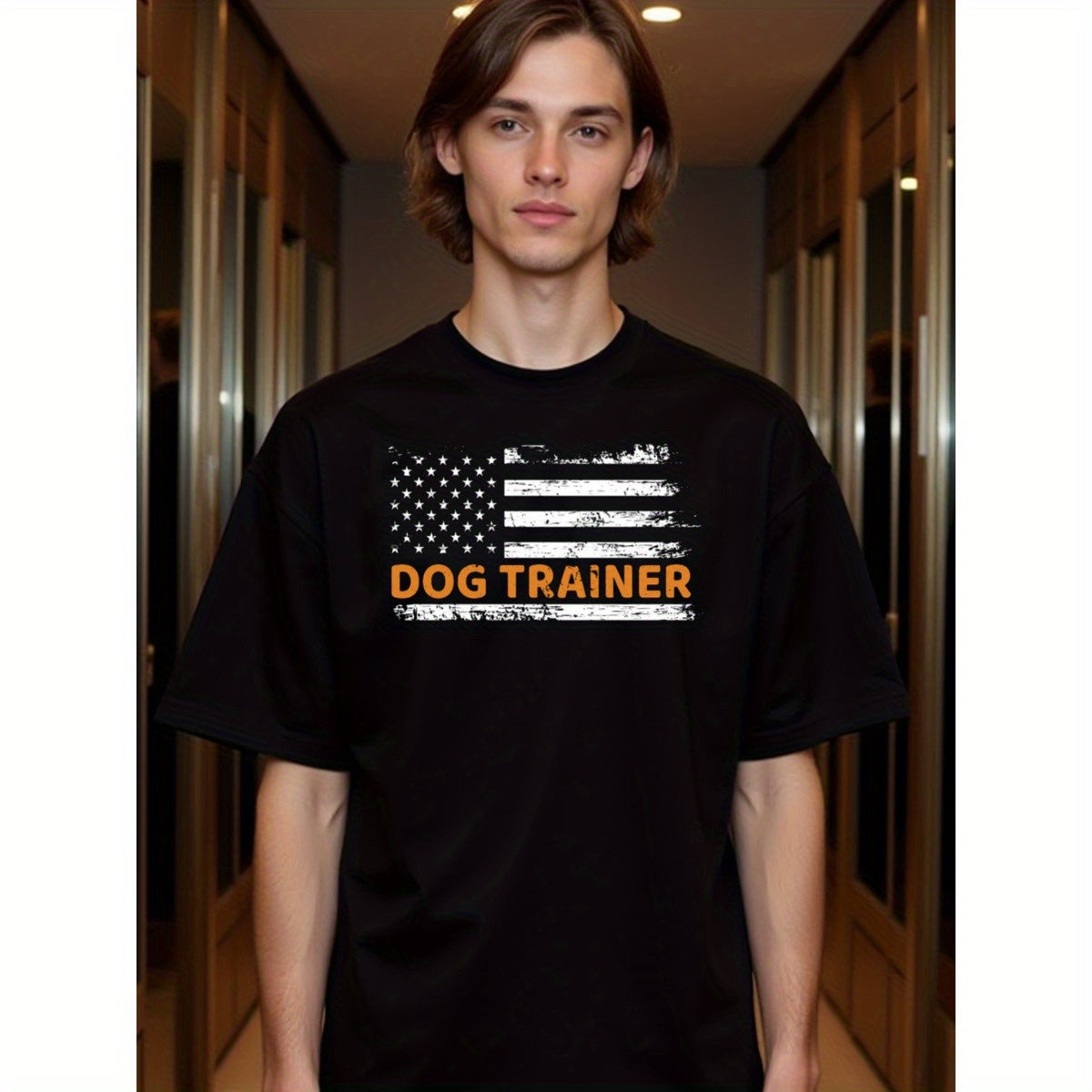 natee local warehouse clearance American Pride Dog Trainer T-shirt, ,