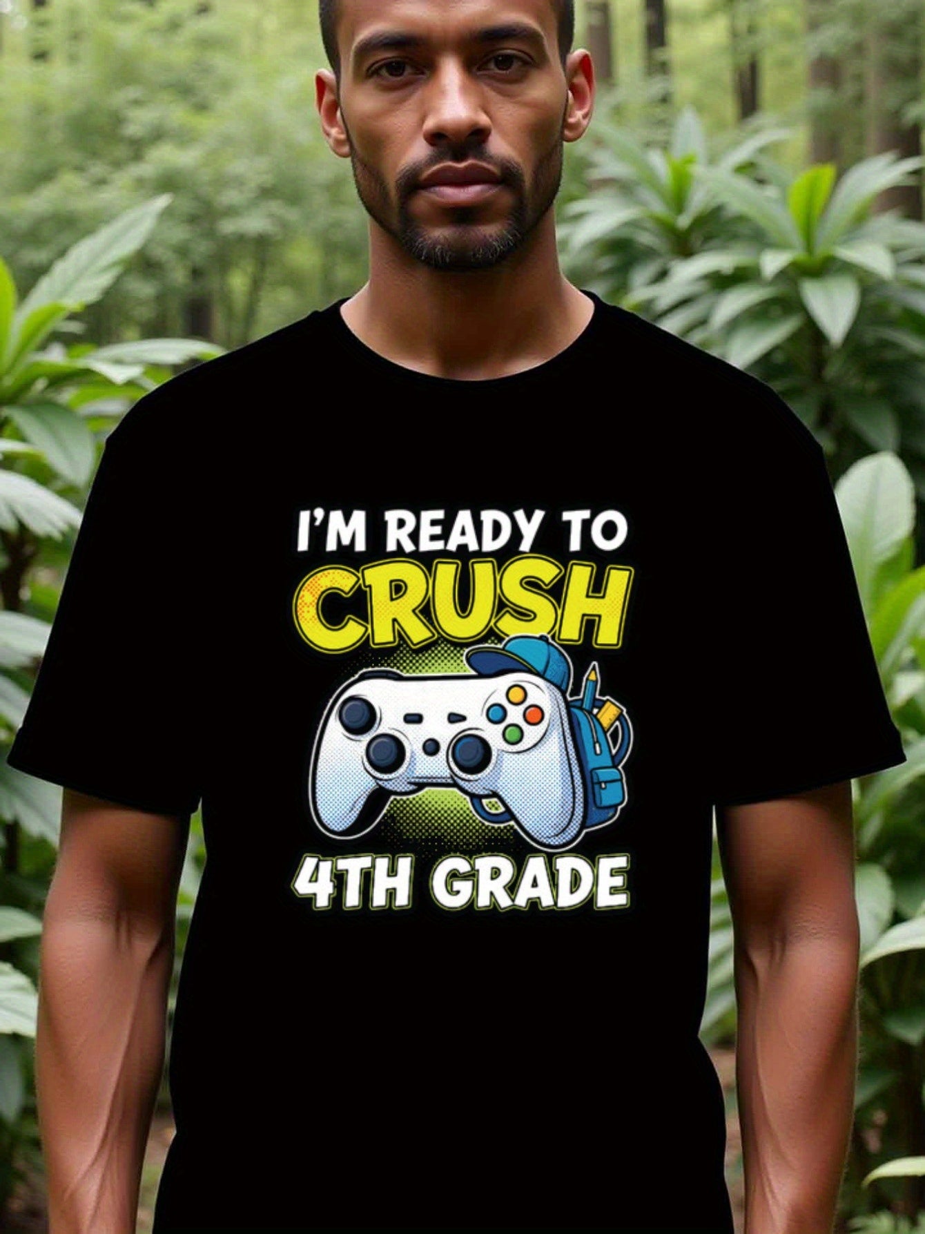 natee local warehouse clearance Back-to-school Gamer: Crush 4th Grade T-shirt, 男t, 男t