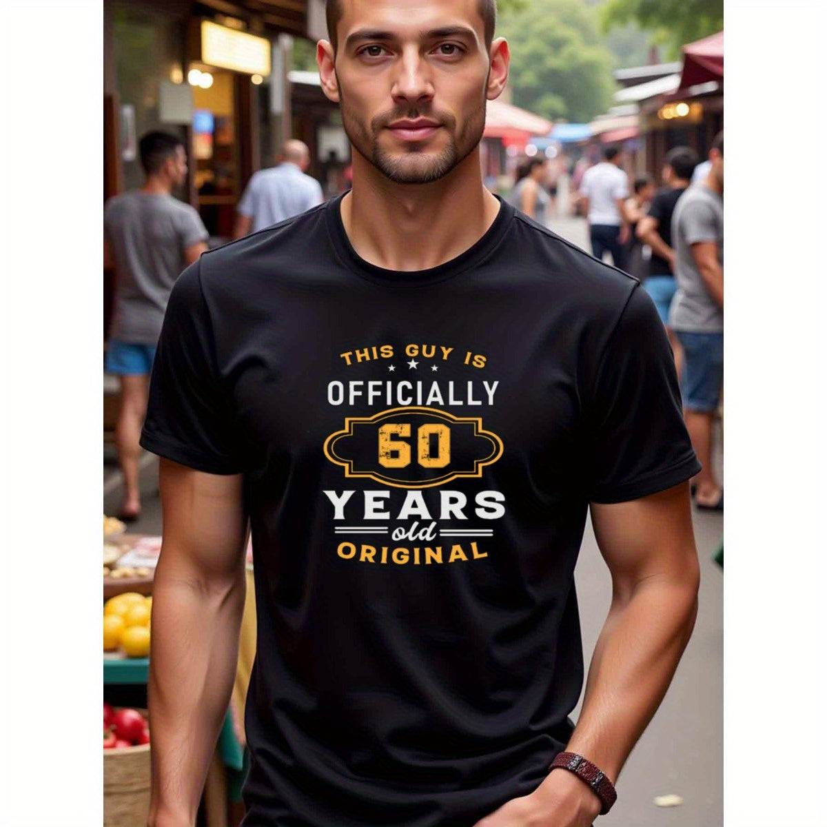 natee local warehouse clearance 60th Birthday Gift Idea: Officially 60 Years Old Original T-shirt, 100% Cotton Fabric,Crew Neck,Short Sleeve,Regular Fit,All-season casual wear for man and teens-perfect for running, hiking, the beach, and parties Christian