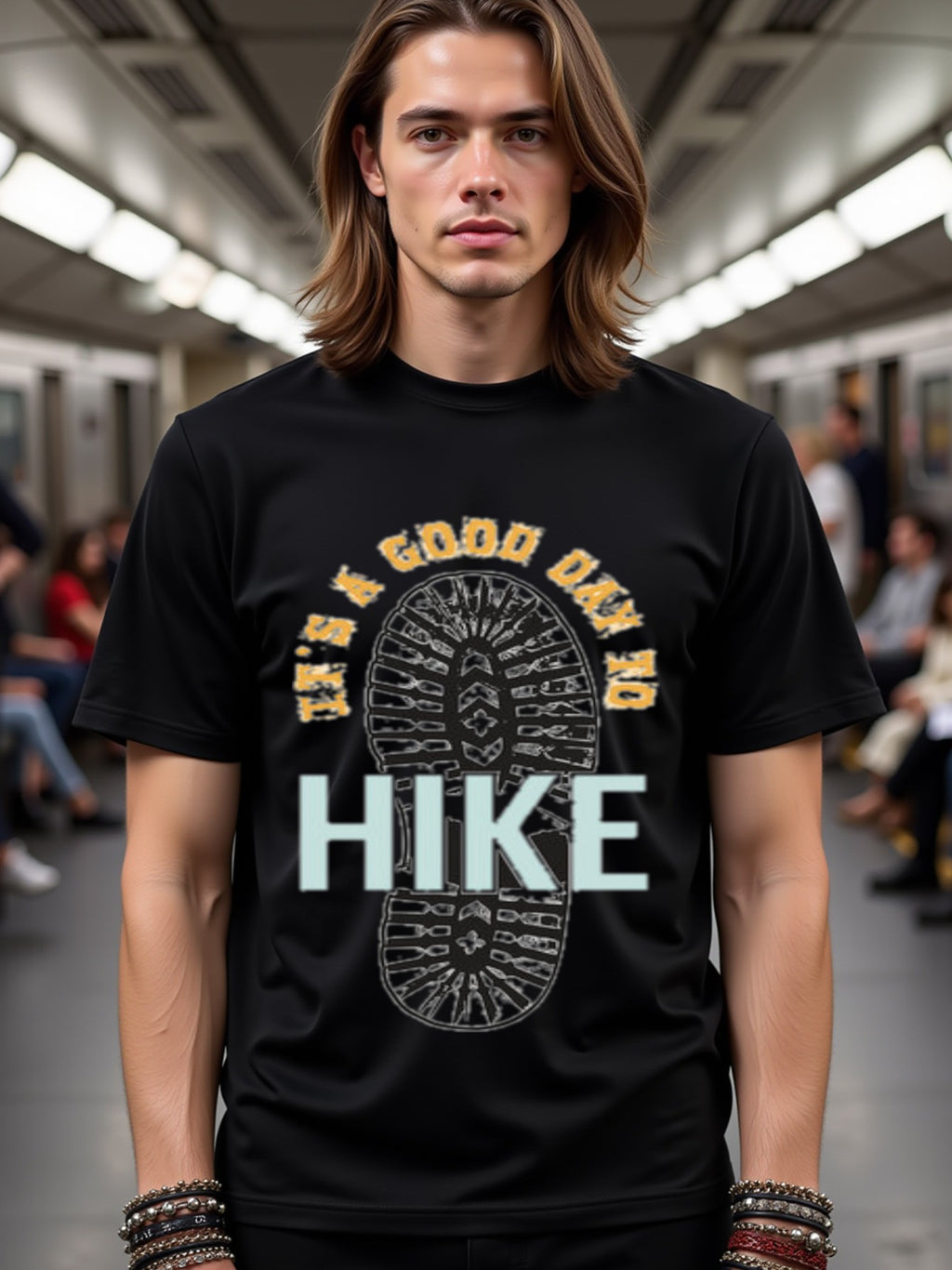 natee local warehouse clearance Adventure Awaits: It's a Good Day to Hike T-shirt, man's T-Shirt,100% Cotton Fabric,Crew Neck,Short Sleeve,Regular Fit,All-Season Casual Wear,180gsm-Ideal for Valentines Christian festival Thanksgiving Day, 男t