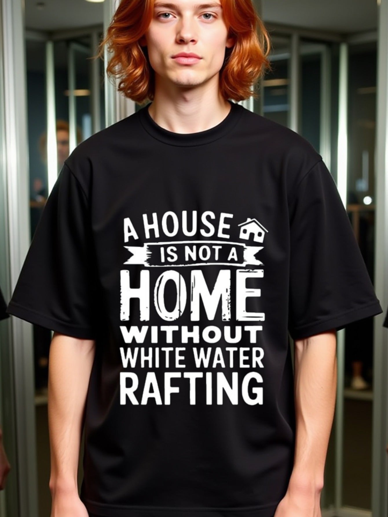 natee local warehouse clearance Adventure Seeker's White Water Rafting Enthusiast T-shirt, man's T-Shirt,100% Cotton Fabric,Crew Neck,Short Sleeve,Regular Fit,All-Season Casual Wear,180gsm-Ideal for Valentines Christian festival Thanksgiving Day,