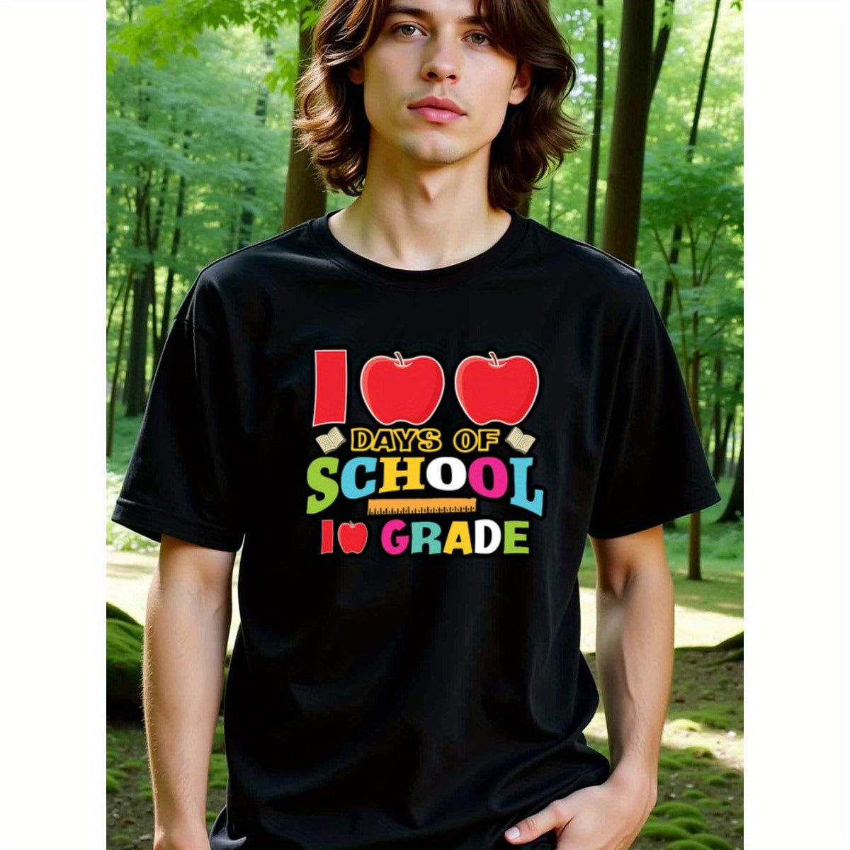 natee local warehouse clearance 100 Days of School 1st Grade Teacher Appreciation Shirt, 男t, 男t