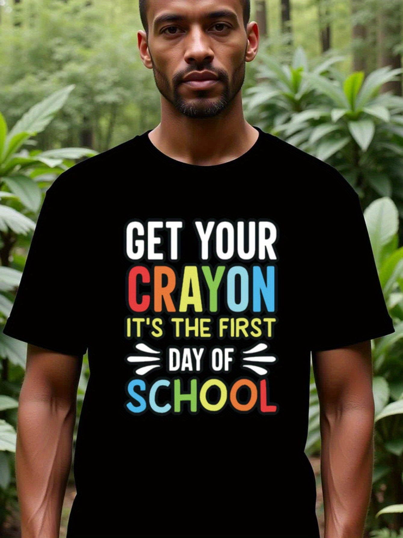 natee local warehouse clearance Back to School Crayon Fun T-shirt, 男t