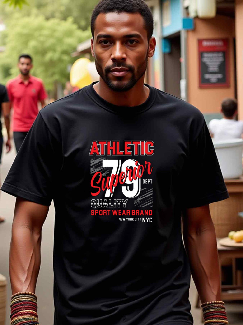 natee local warehouse clearance 79 Athletic Superior Quality Sport Wear Brand Nyc T-shirt, man's T-Shirt,100% Cotton Fabric,Crew Neck,Short Sleeve,Regular Fit,All-Season Casual Wear,180gsm-Ideal for Valentines Christian festival Thanksgiving Day,