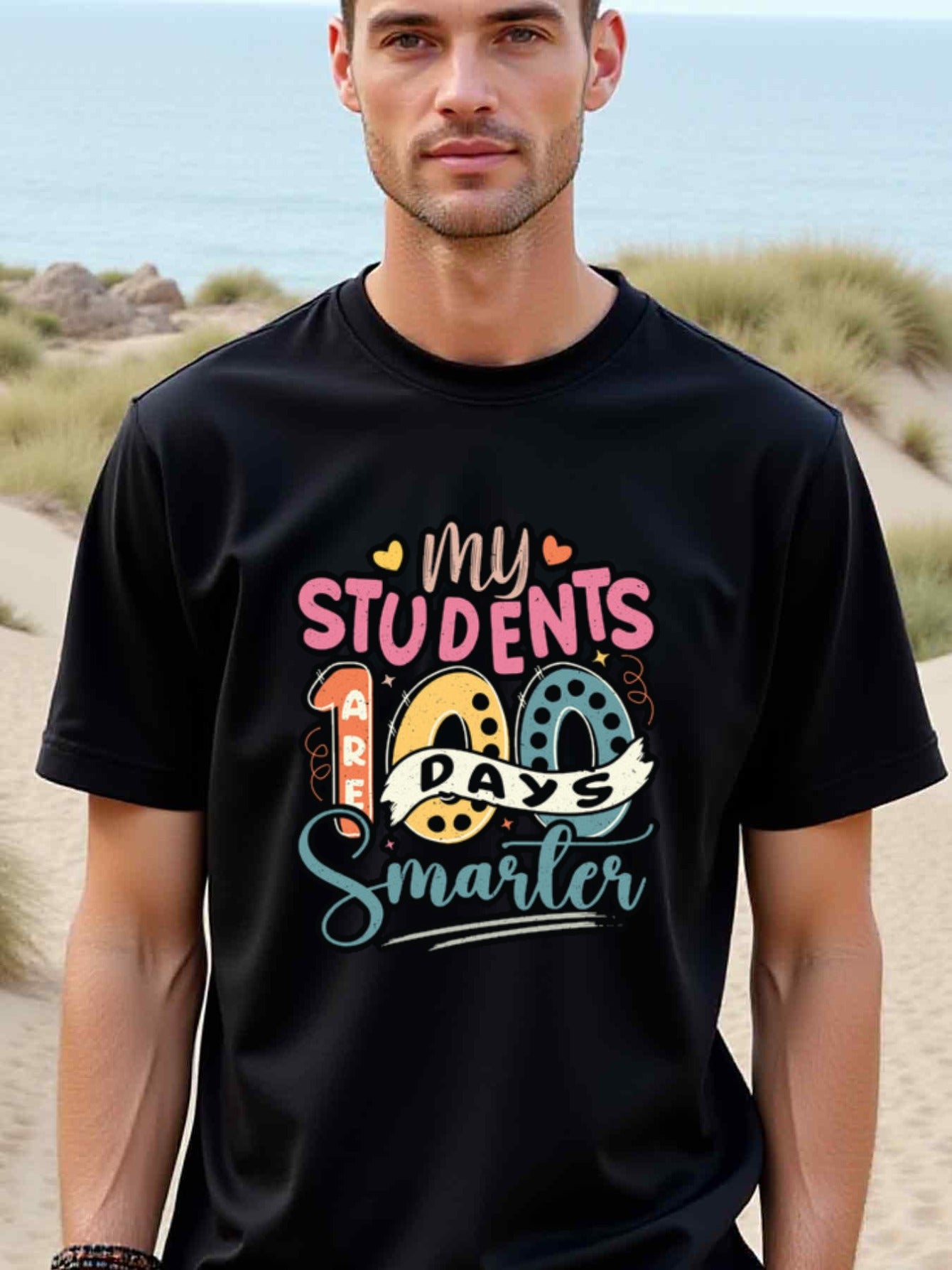 natee local warehouse clearance 100 Days Smarter: Celebrate Student Growth with Style!, 男t, 男t