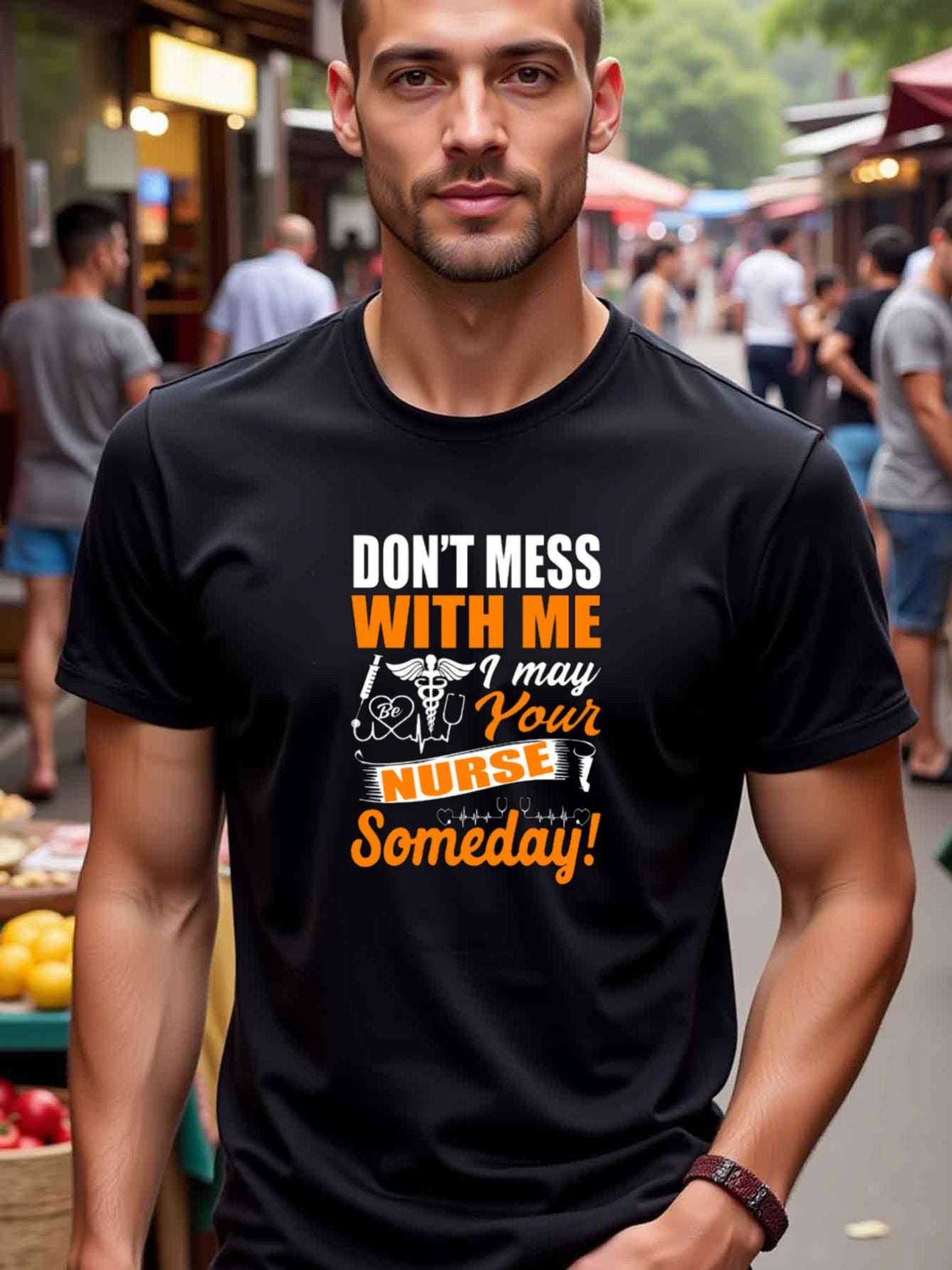 natee local warehouse clearance Assertive Nurse Future: Bold Statement T-shirt, man's T-Shirt,100% Cotton Fabric,Crew Neck,Short Sleeve,Regular Fit,All-Season Casual Wear,180gsm-Ideal for Valentines Christian festival Thanksgiving Day,
