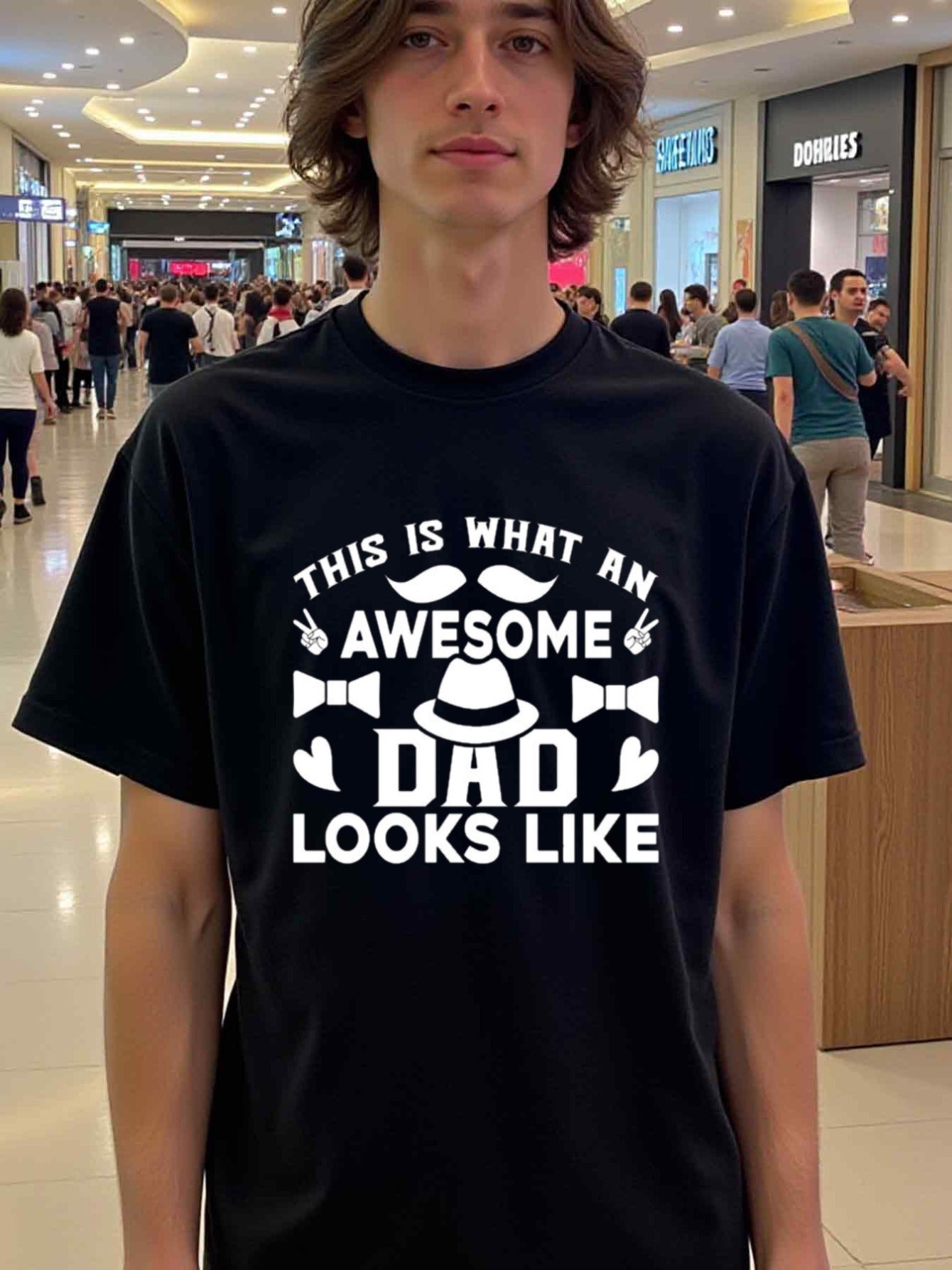 natee local warehouse clearance Awesome Dad Graphic Tee - Perfect Gift for Father's Day,