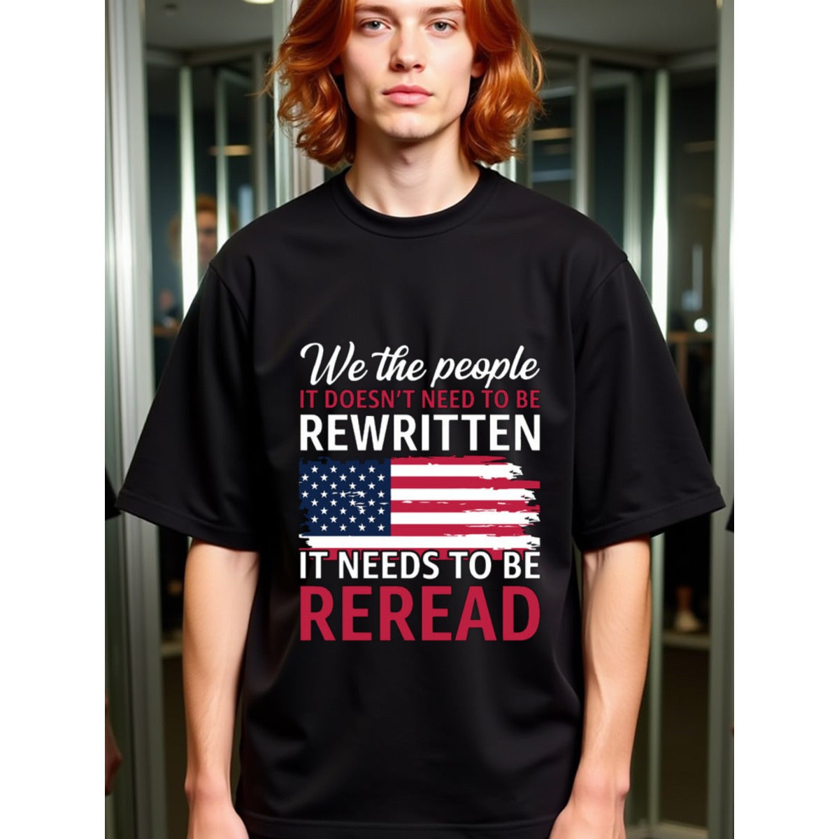 natee local warehouse clearance American Pride: We the People Reread T-shirt, ,