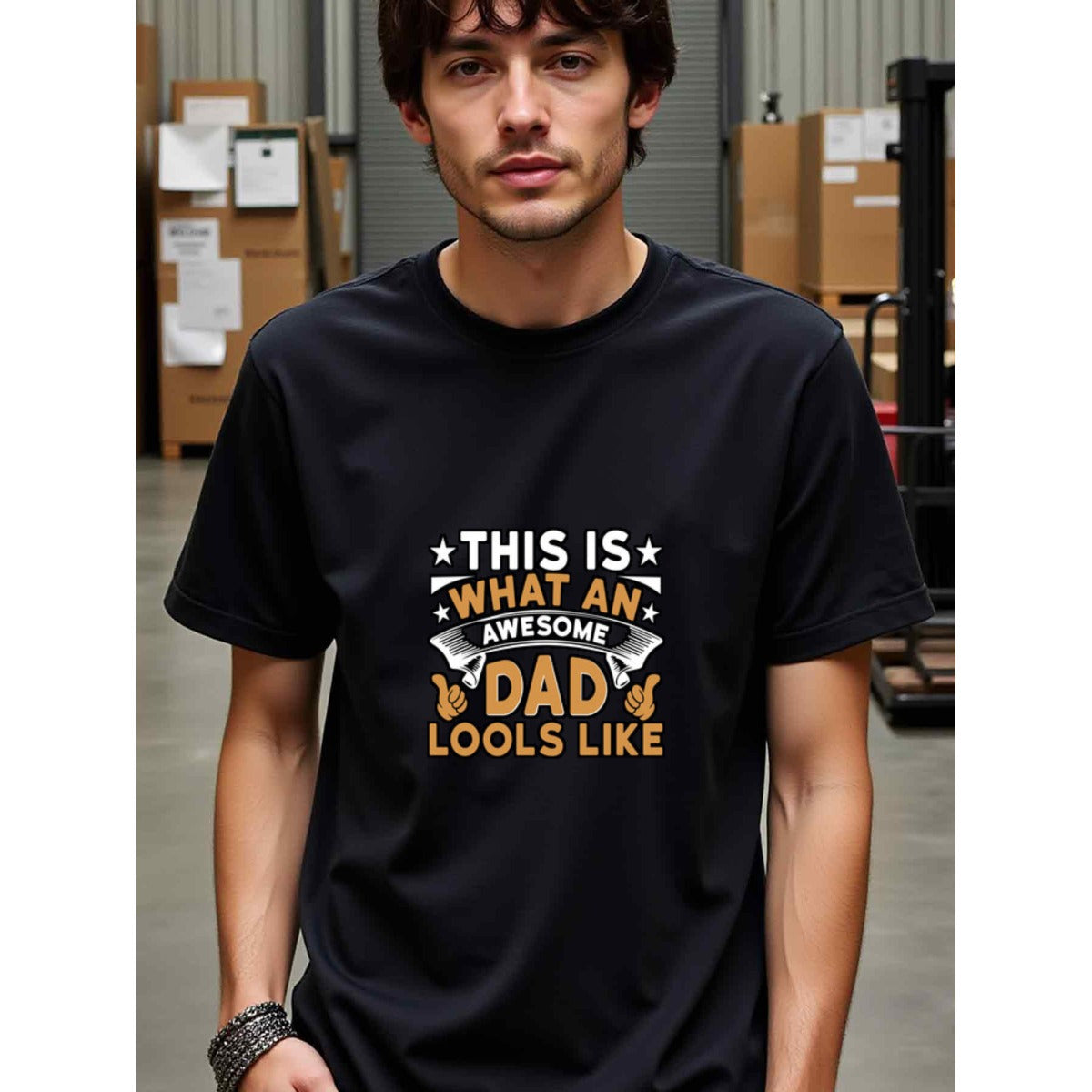natee local warehouse clearance Awesome Dad: a Father's Day Gift T-shirt, 男t, 男t