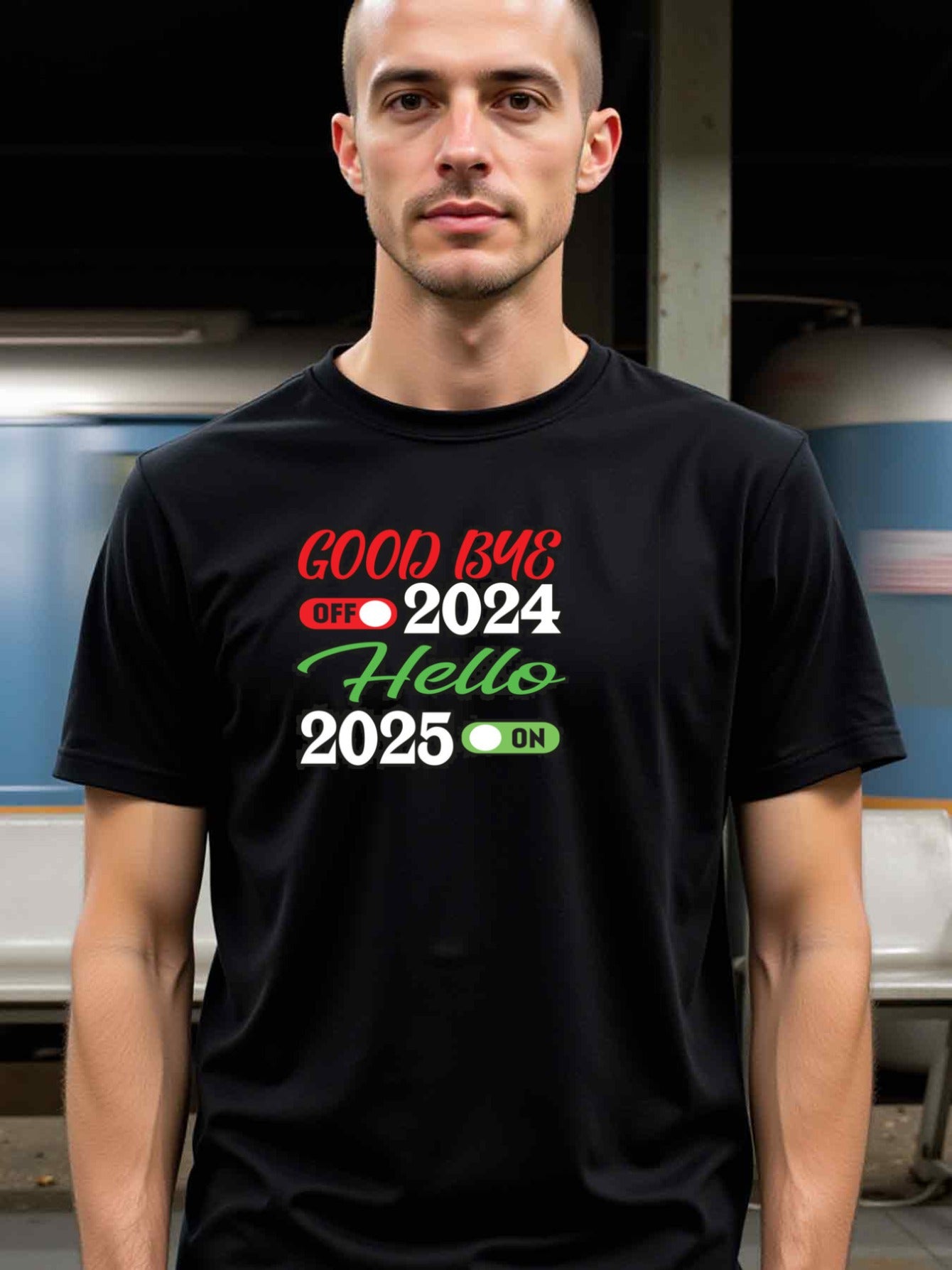 natee local warehouse clearance 2024 Off, 2025 On: Happy New Year T-shirt, man's T-Shirt,100% Cotton Fabric,Crew Neck,Short Sleeve,Regular Fit,All-Season Casual Wear,180gsm-Ideal for Valentines Christian festival Thanksgiving Day, 男t