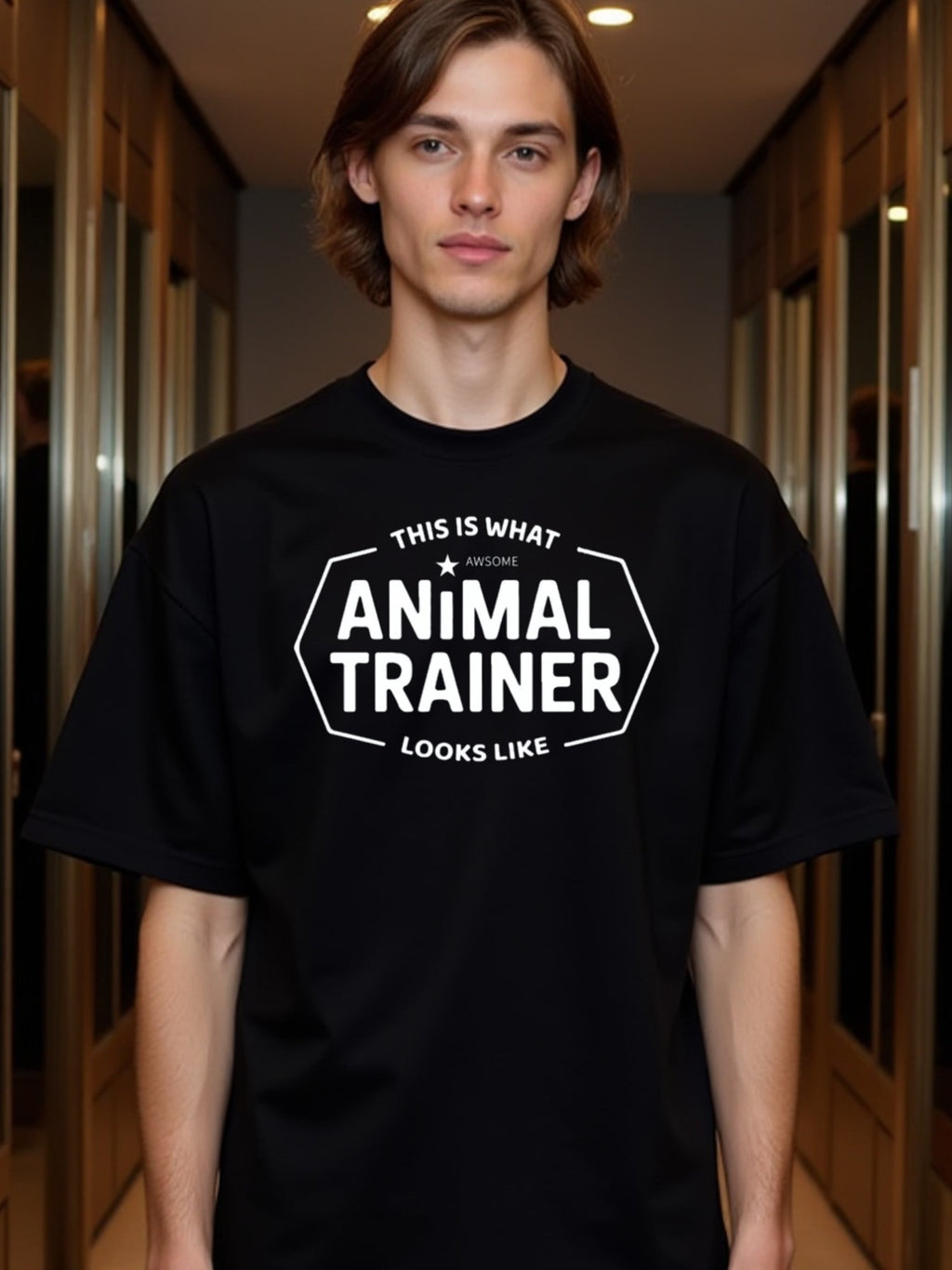 natee local warehouse clearance Awesome Animal Trainer: a Proud Representation of Excellence, 100% Cotton Fabric,Crew Neck,Short Sleeve,Regular Fit,All-season casual wear for man and teens-perfect for running, hiking, the beach, and parties Christian fest