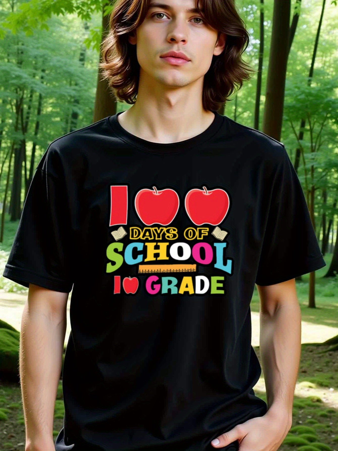 natee local warehouse clearance 100 Days of School 1st Grade Teacher Appreciation Shirt, 男t, 男t