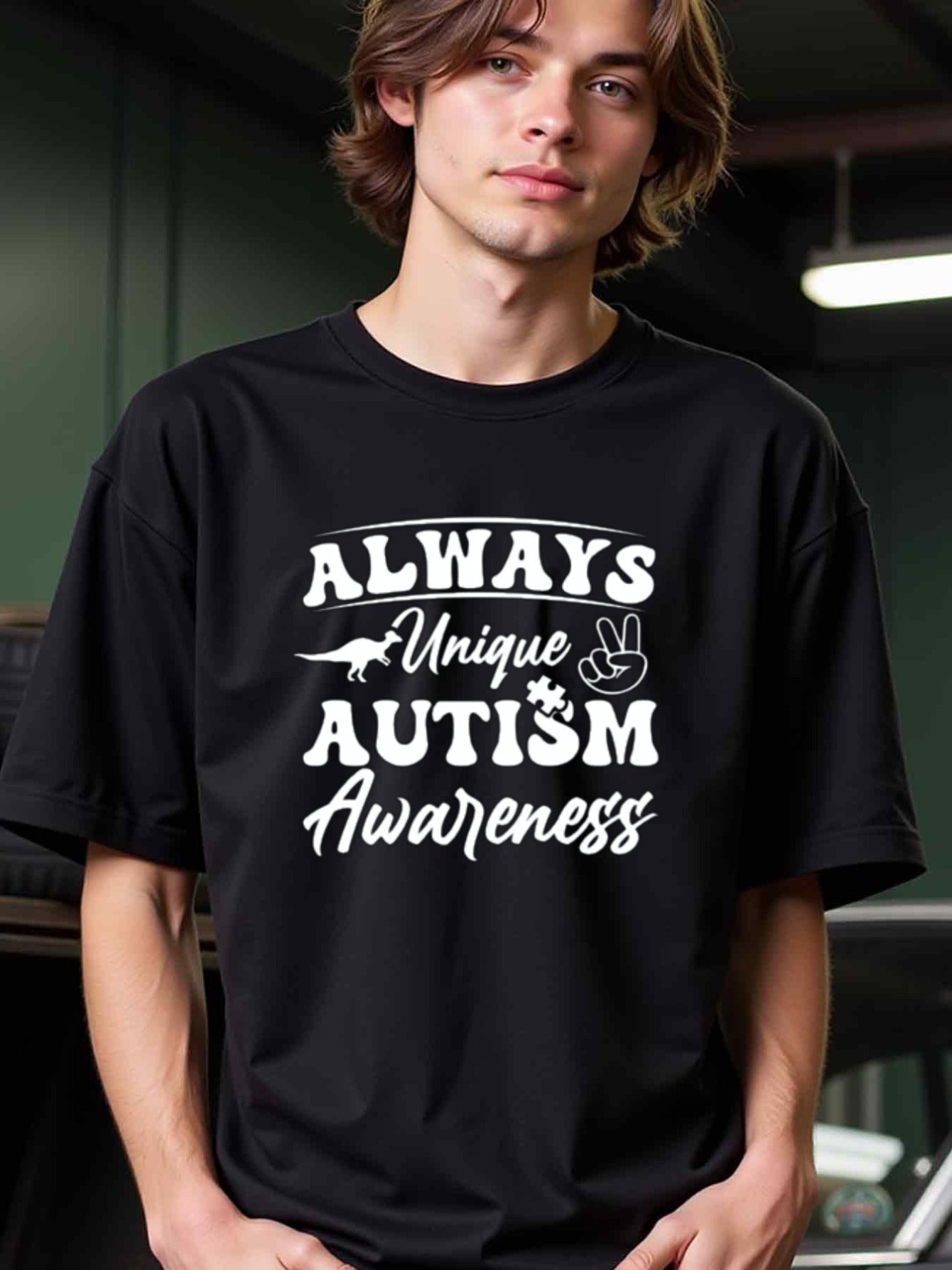 natee local warehouse clearance Always Unique: Autism Awareness T-shirt, 男t