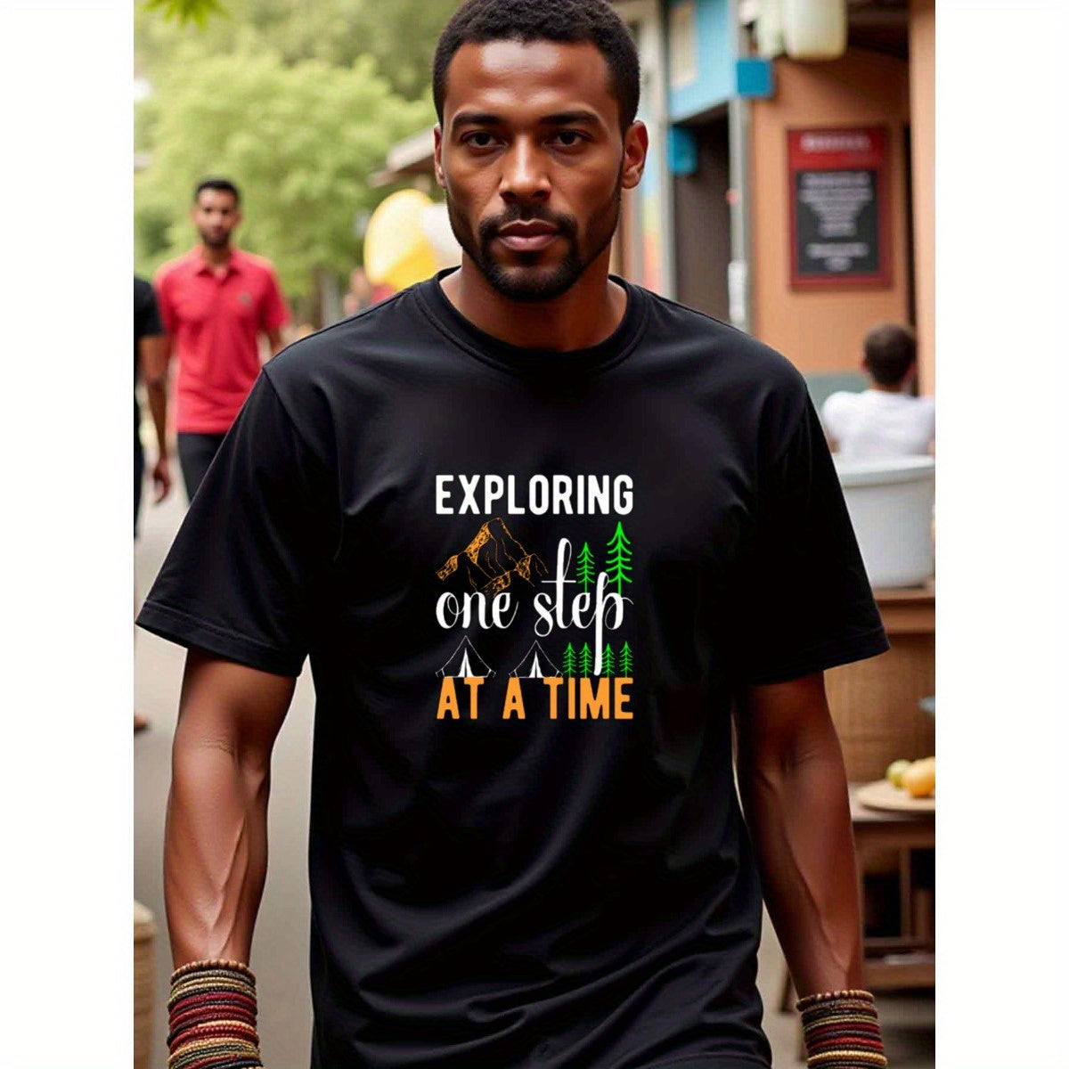natee local warehouse clearance Adventure Awaits: Exploring One Step at a Time T-shirt, ,