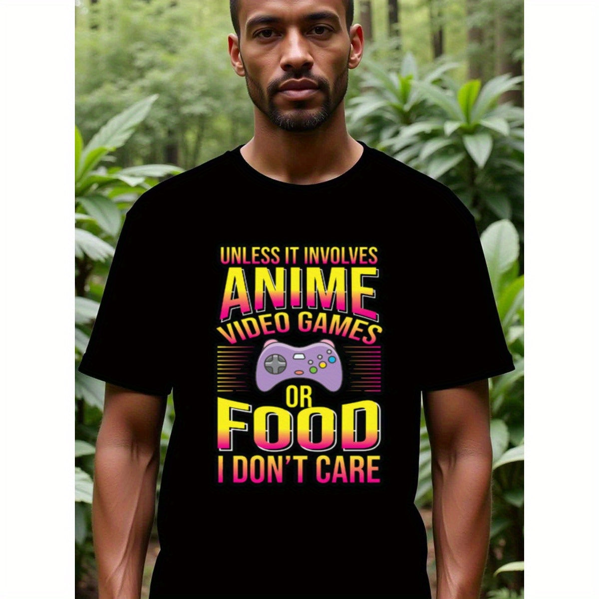natee local warehouse clearance Anime, Video Games, Food: My Passion T-shirt, man's T-Shirt,100% Cotton Fabric,Crew Neck,Short Sleeve,Regular Fit,All-Season Casual Wear,180gsm-Ideal For Summer Holiday Gift, 男t