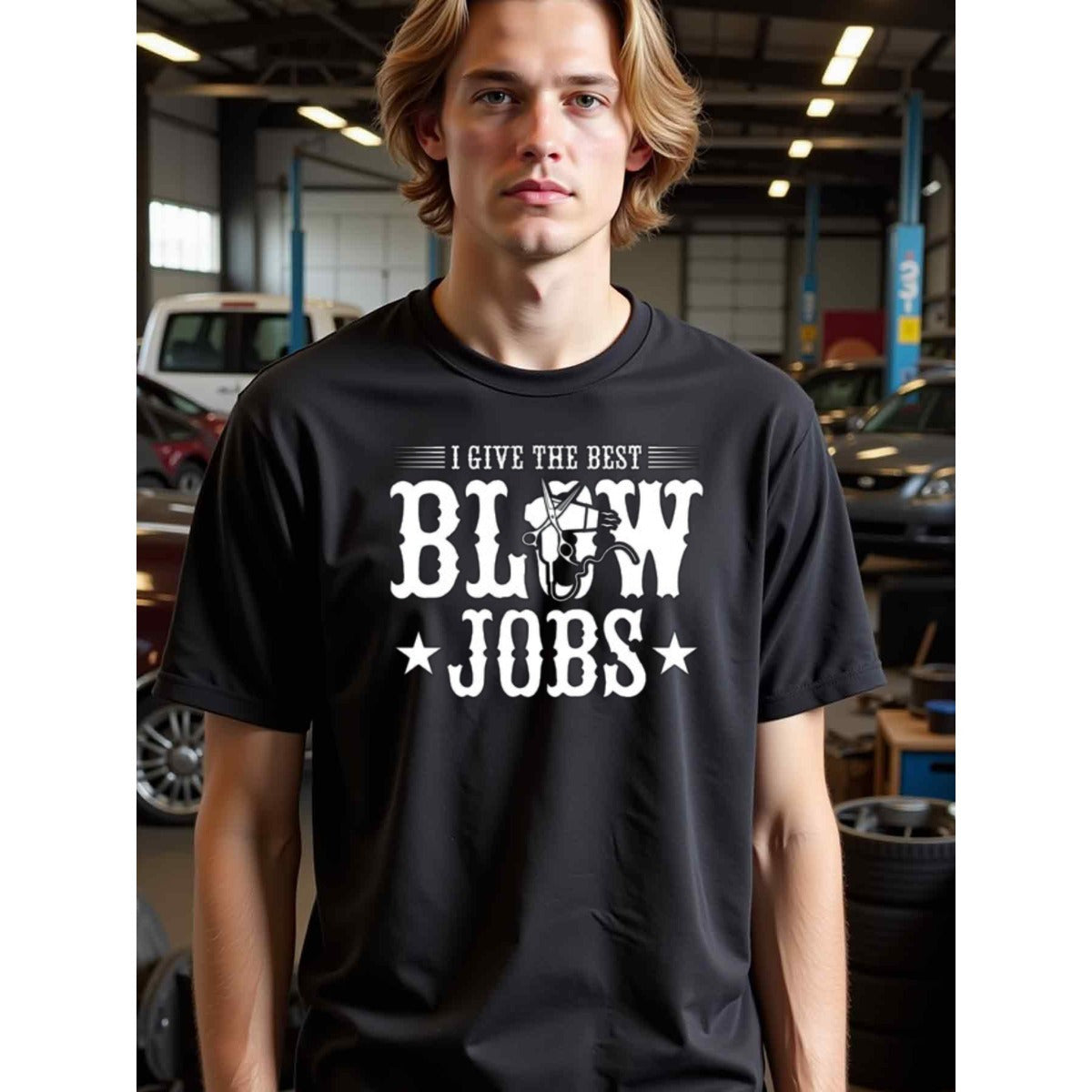 natee local warehouse clearance Auto Mechanic's Humorous Blow Jobs T-shirt, 男t, 男t